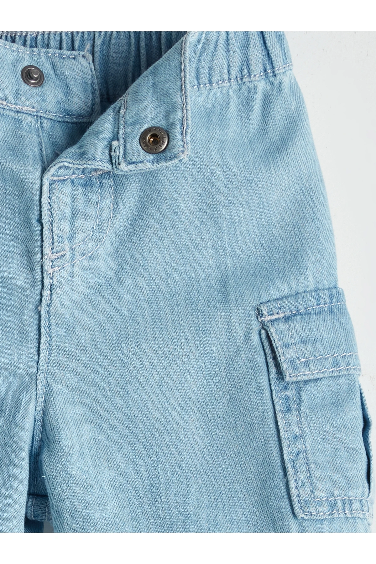 Beli Lastikli Erkek Bebek Jean Şort