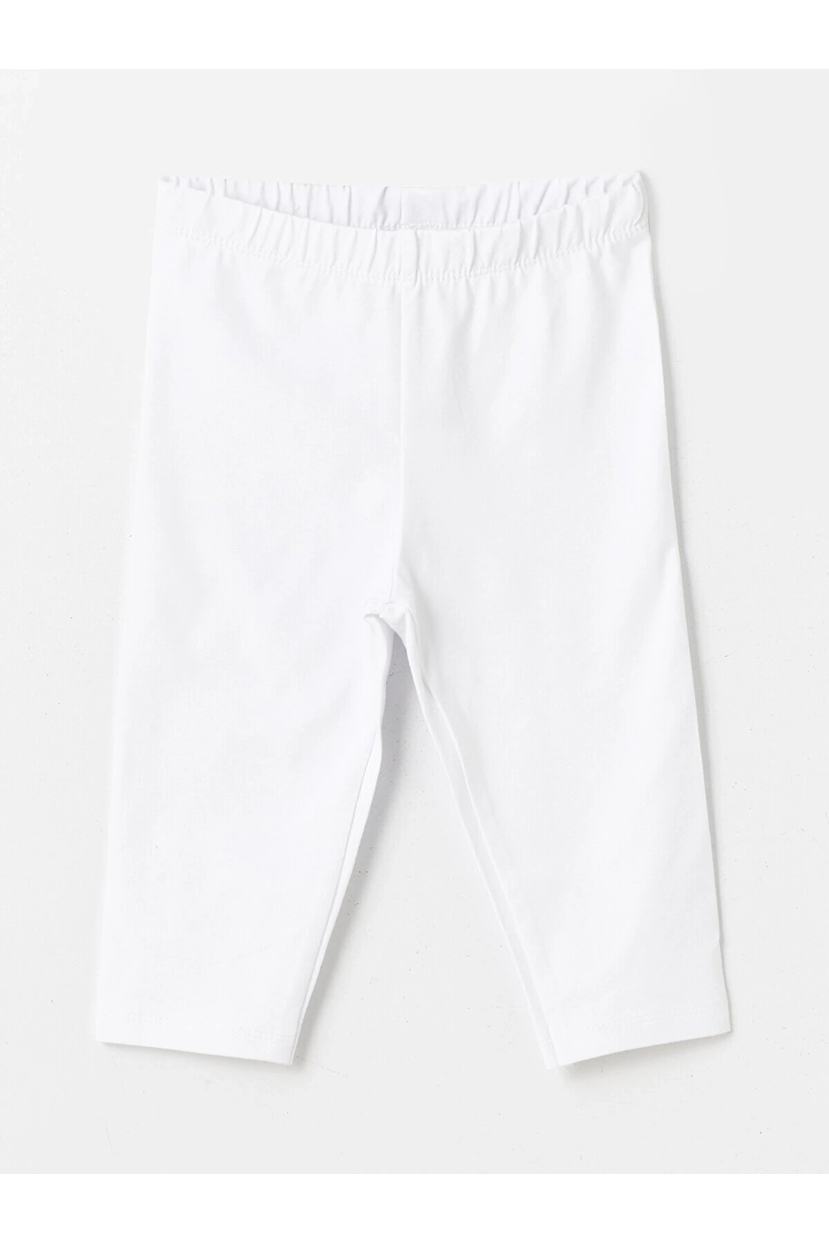 LCW Kids Beyaz Beli Lastikli Kız Çocuk Basic Tayt