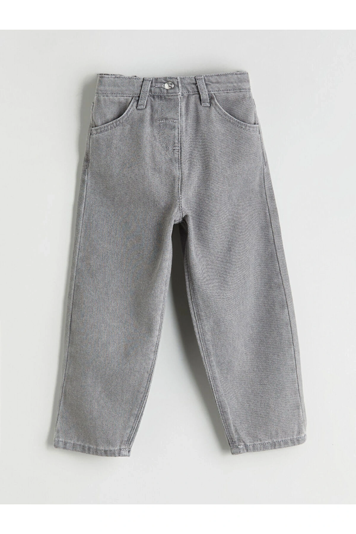 Beli Lastikli Kız Çocuk Jean Pantolon