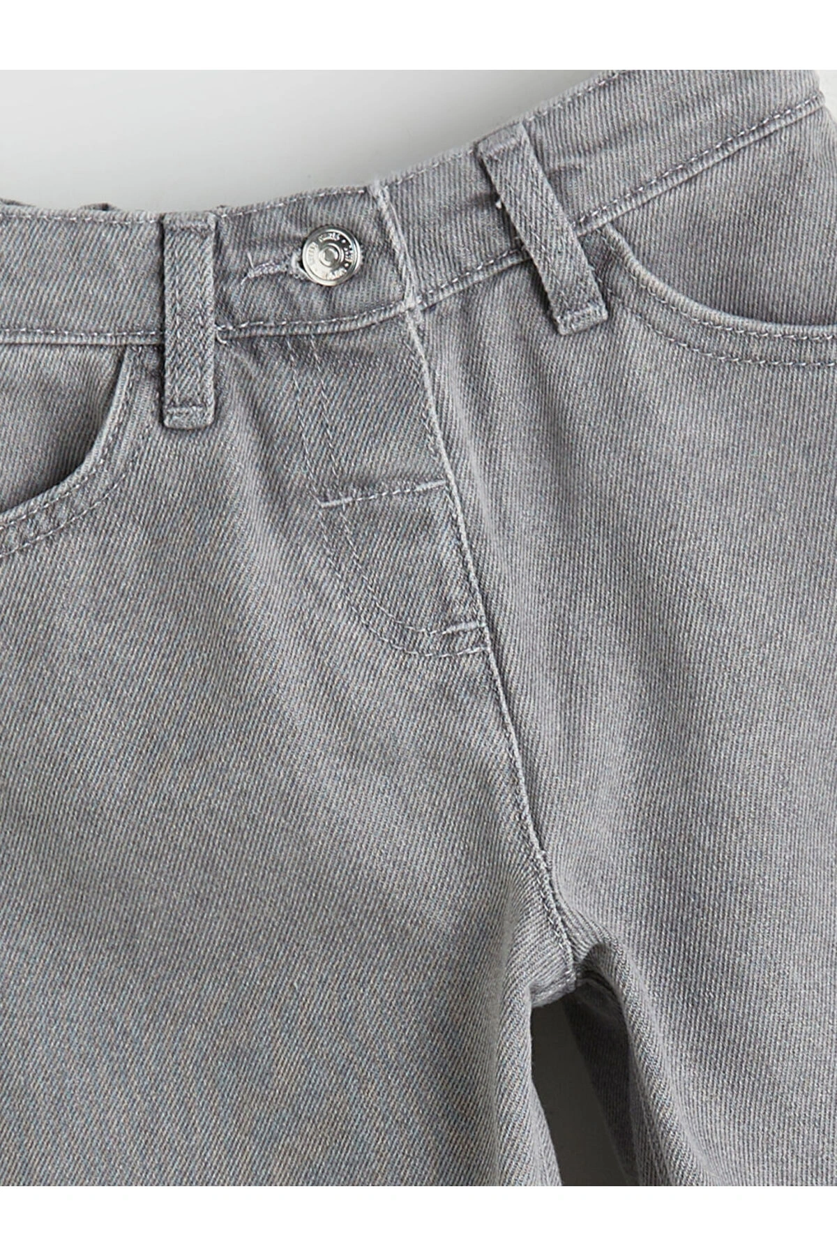 Beli Lastikli Kız Çocuk Jean Pantolon