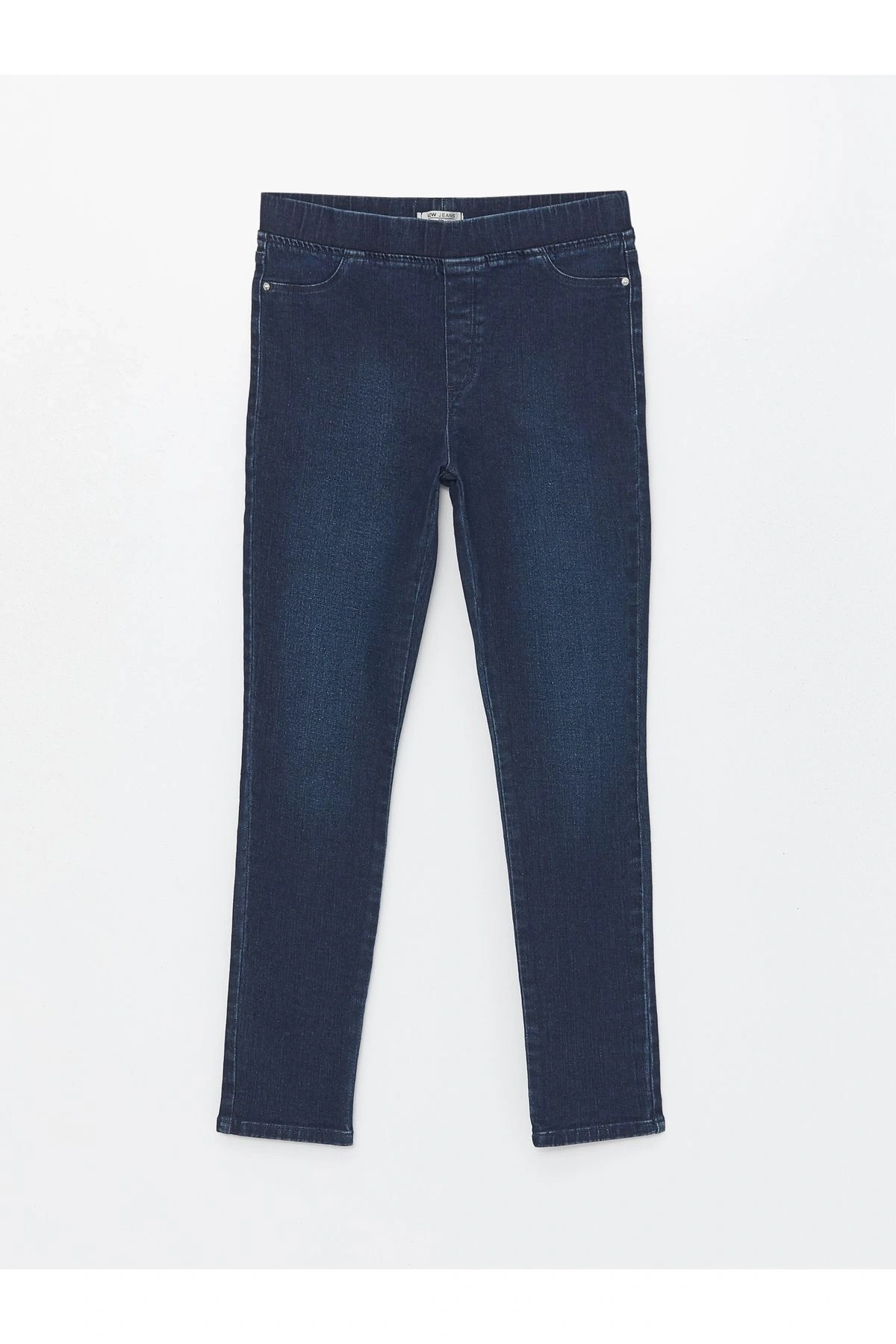Beli Lastikli Slim Fit Kadın Jean Pantolon
