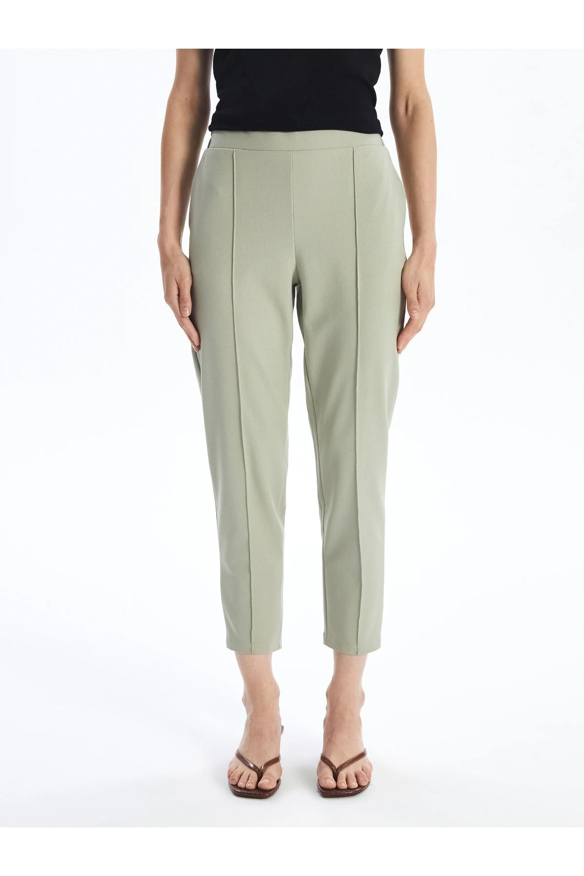 Beli Lastikli Standart Fit Kadın Pantolon