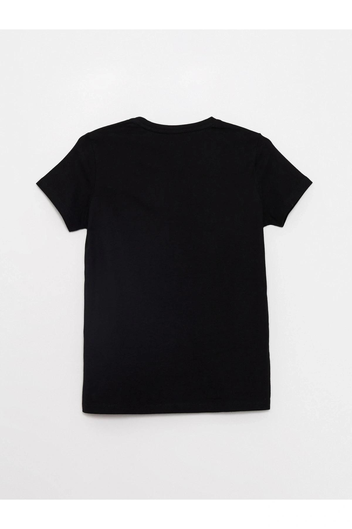 Bisiklet Yaka Basic Kısa Kollu Pamuklu Kız Çocuk Tişört