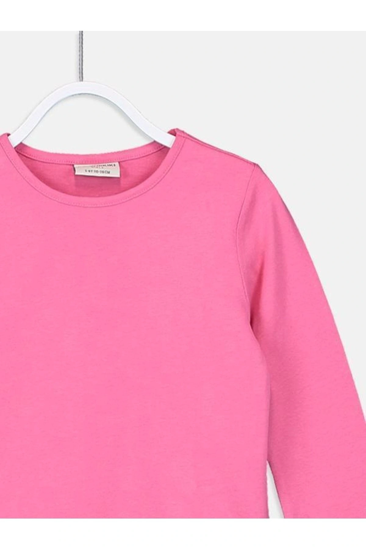 Bisiklet Yaka Basic Uzun Kollu Kız Çocuk T-shirt