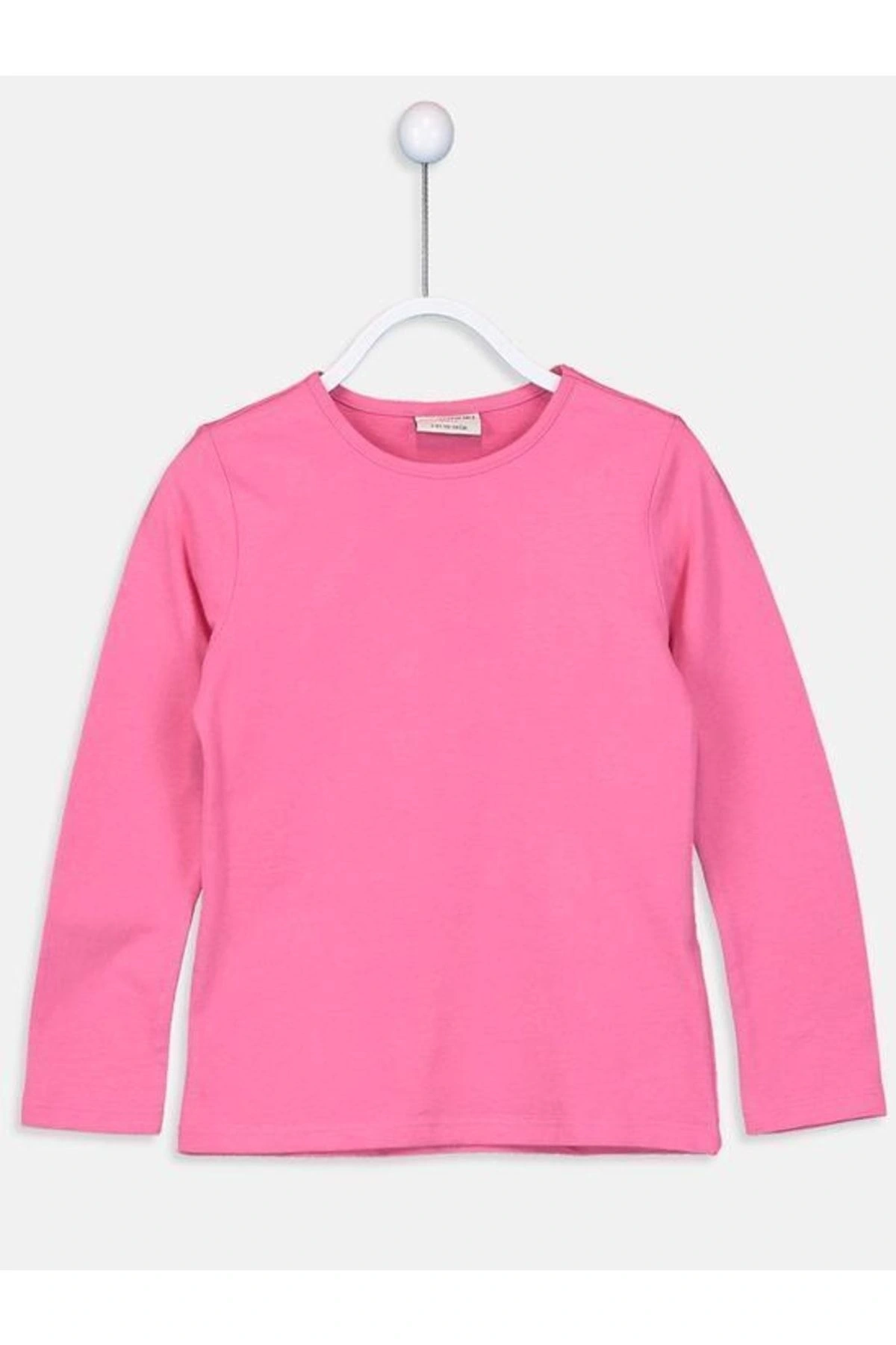 Bisiklet Yaka Basic Uzun Kollu Kız Çocuk T-shirt