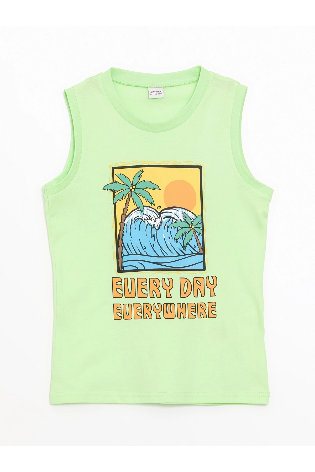 Bisiklet Yaka Baskılı Erkek Çocuk Atlet