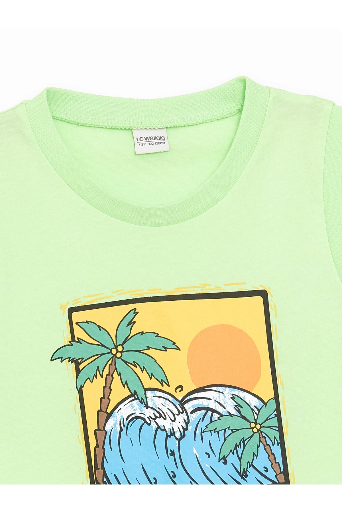 Bisiklet Yaka Baskılı Erkek Çocuk Atlet