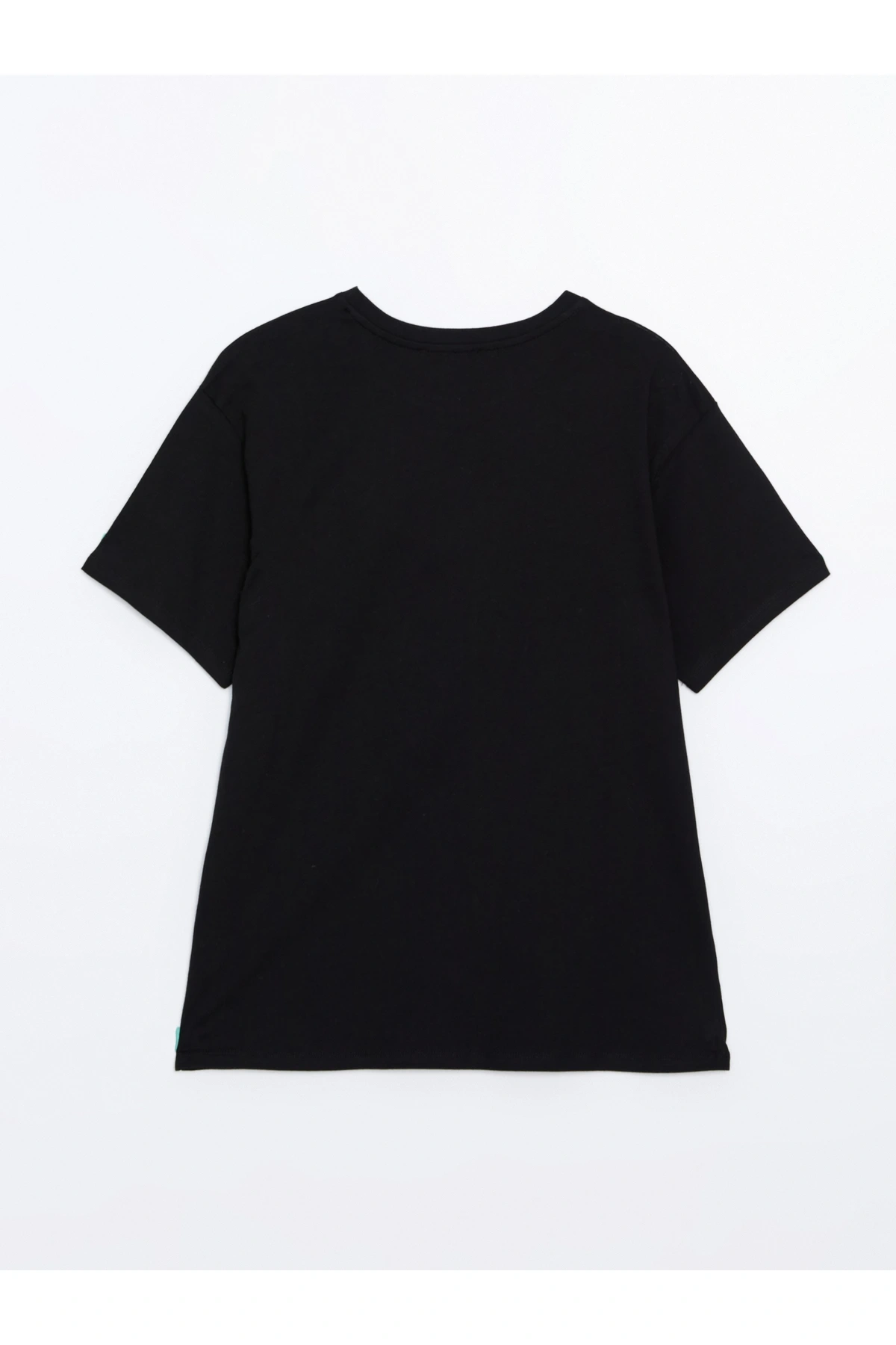 Bisiklet Yaka Baskılı Kadın Tişört