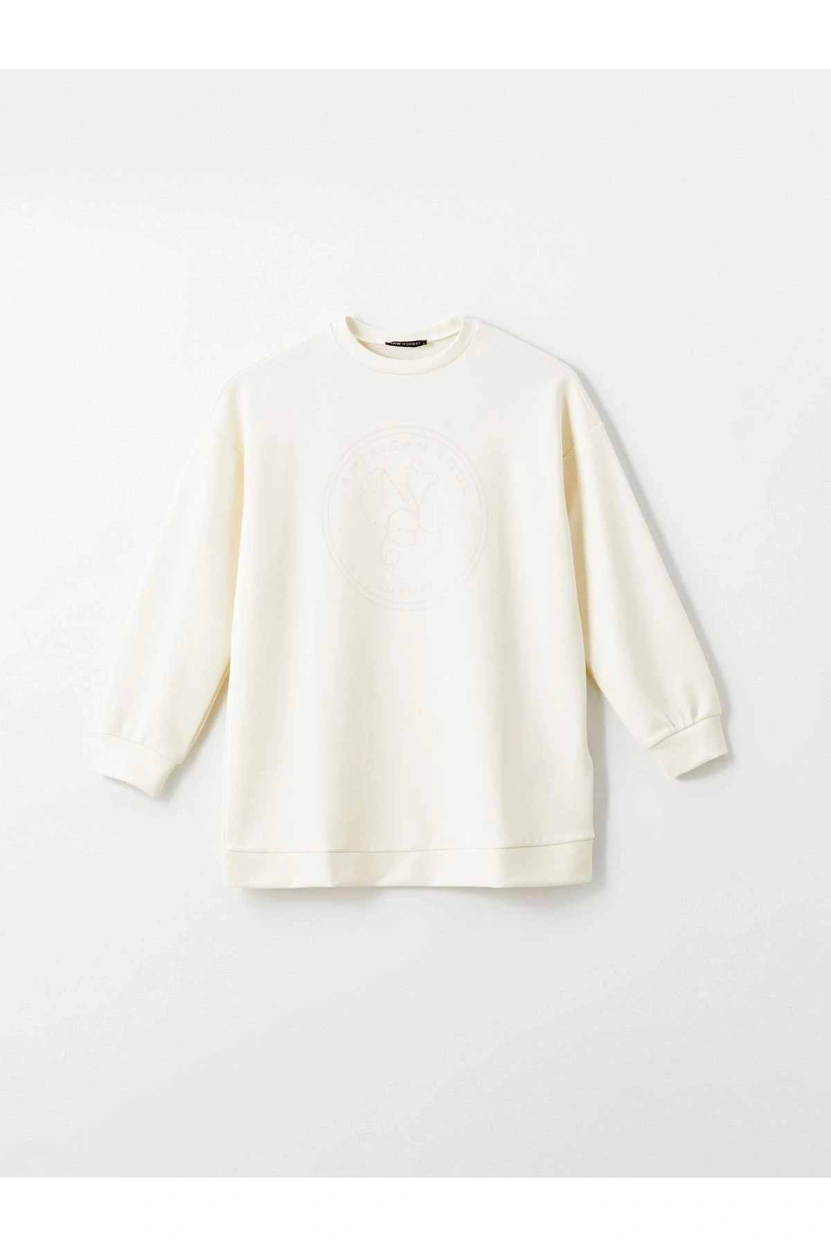 Bisiklet Yaka Baskılı Kadın Tunik