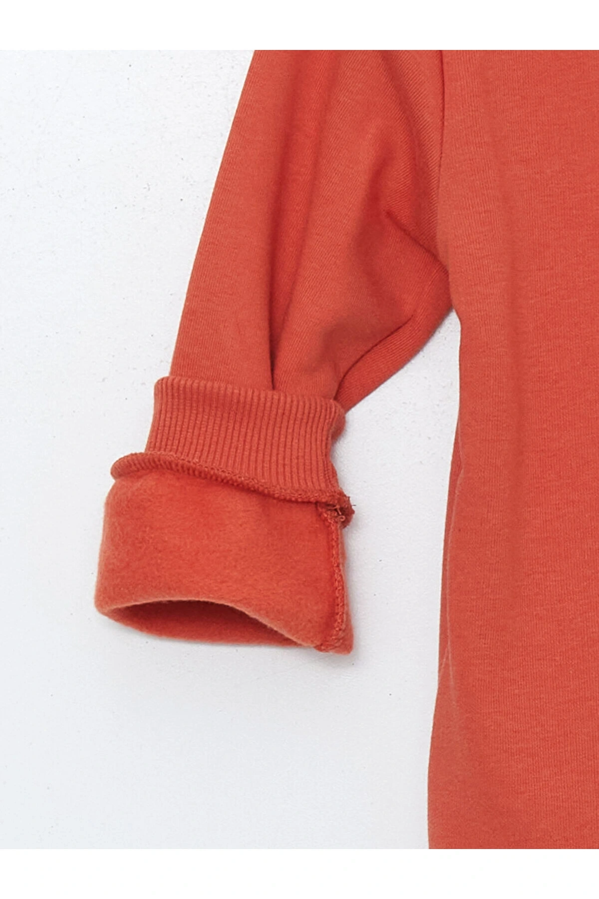 Bisiklet Yaka Baskılı Kalın Erkek Bebek Sweatshirt