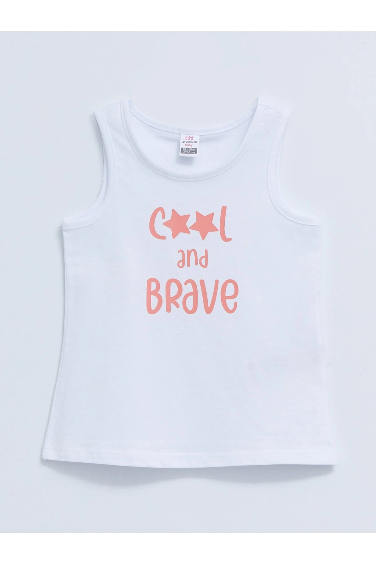 Bisiklet Yaka Baskılı Kız Bebek Atlet