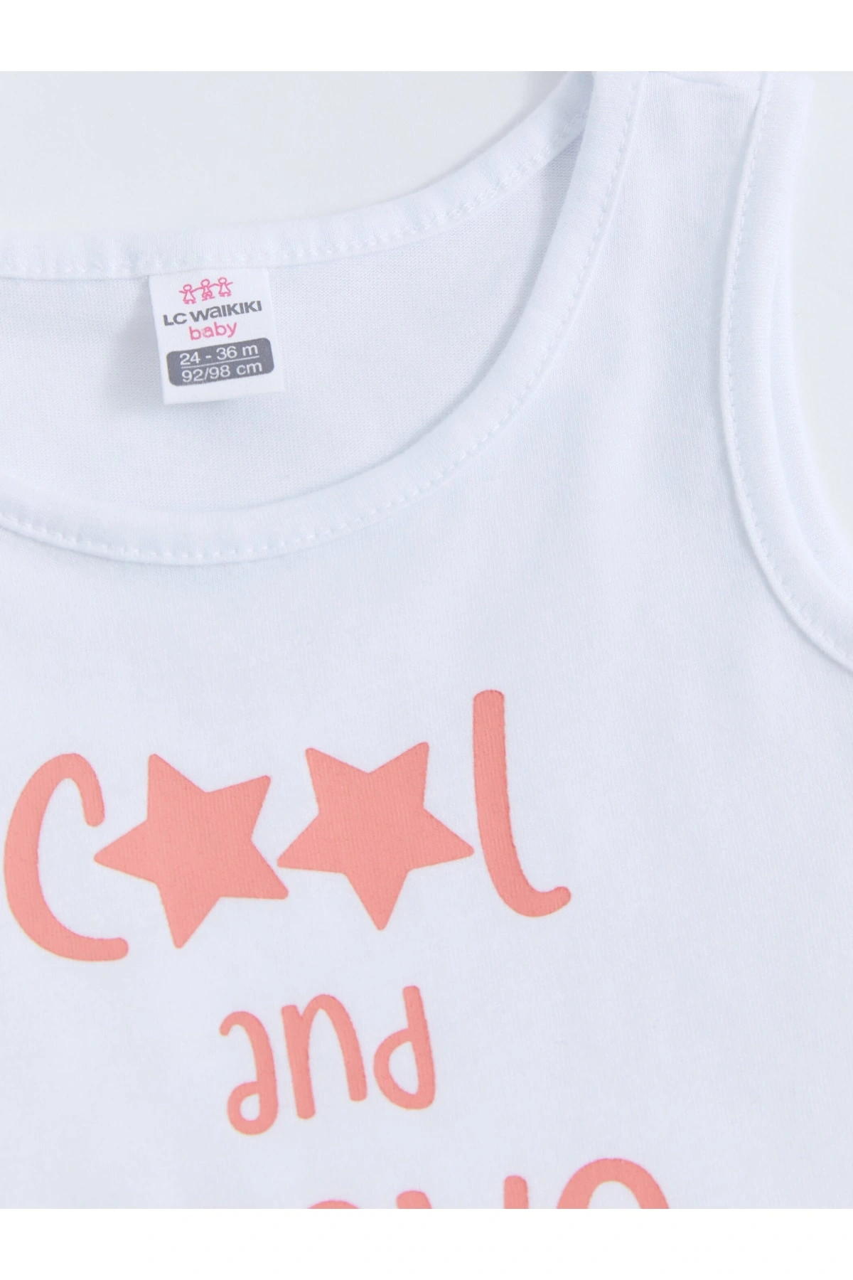 Bisiklet Yaka Baskılı Kız Bebek Atlet