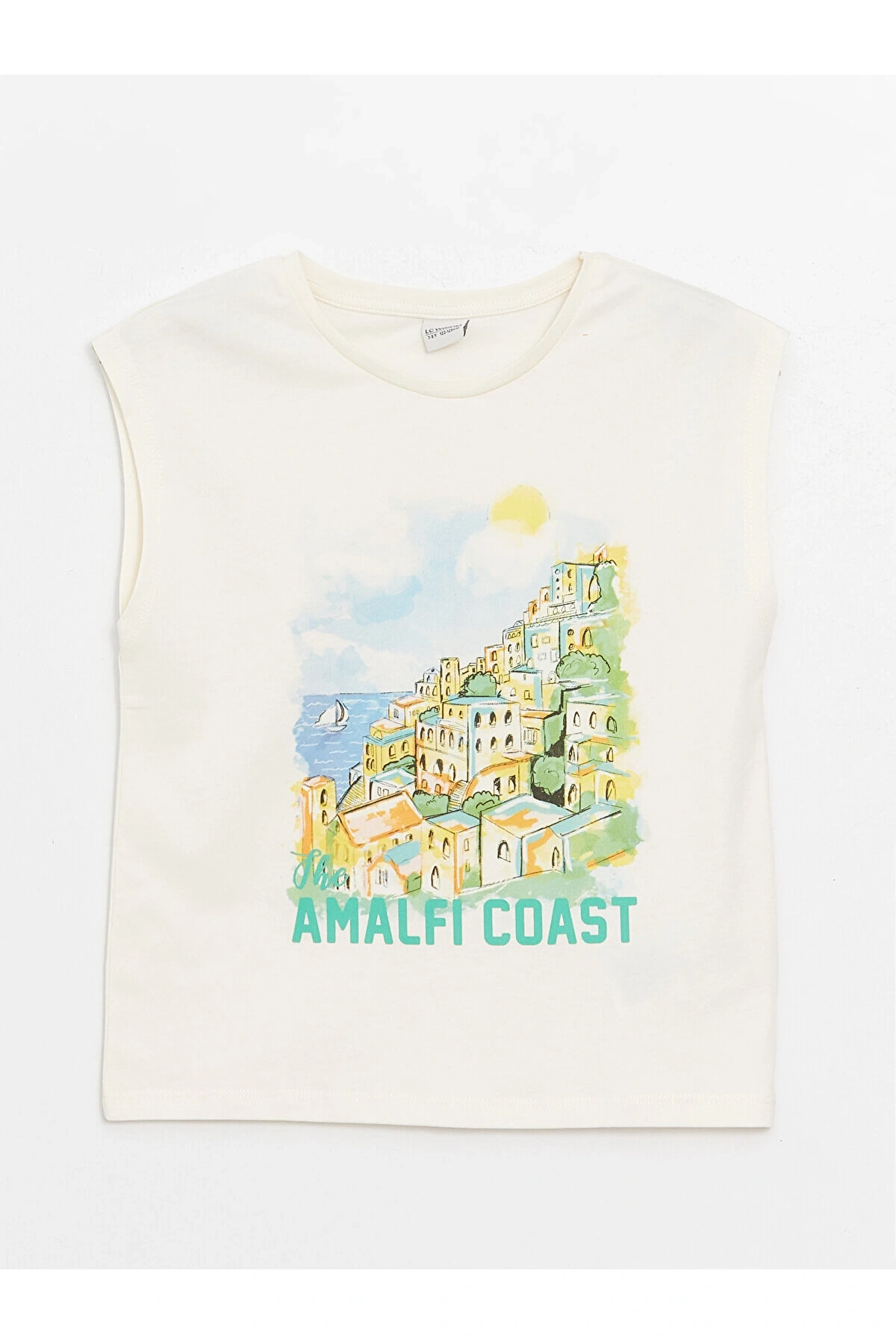 Bisiklet Yaka Baskılı Kız Çocuk Atlet