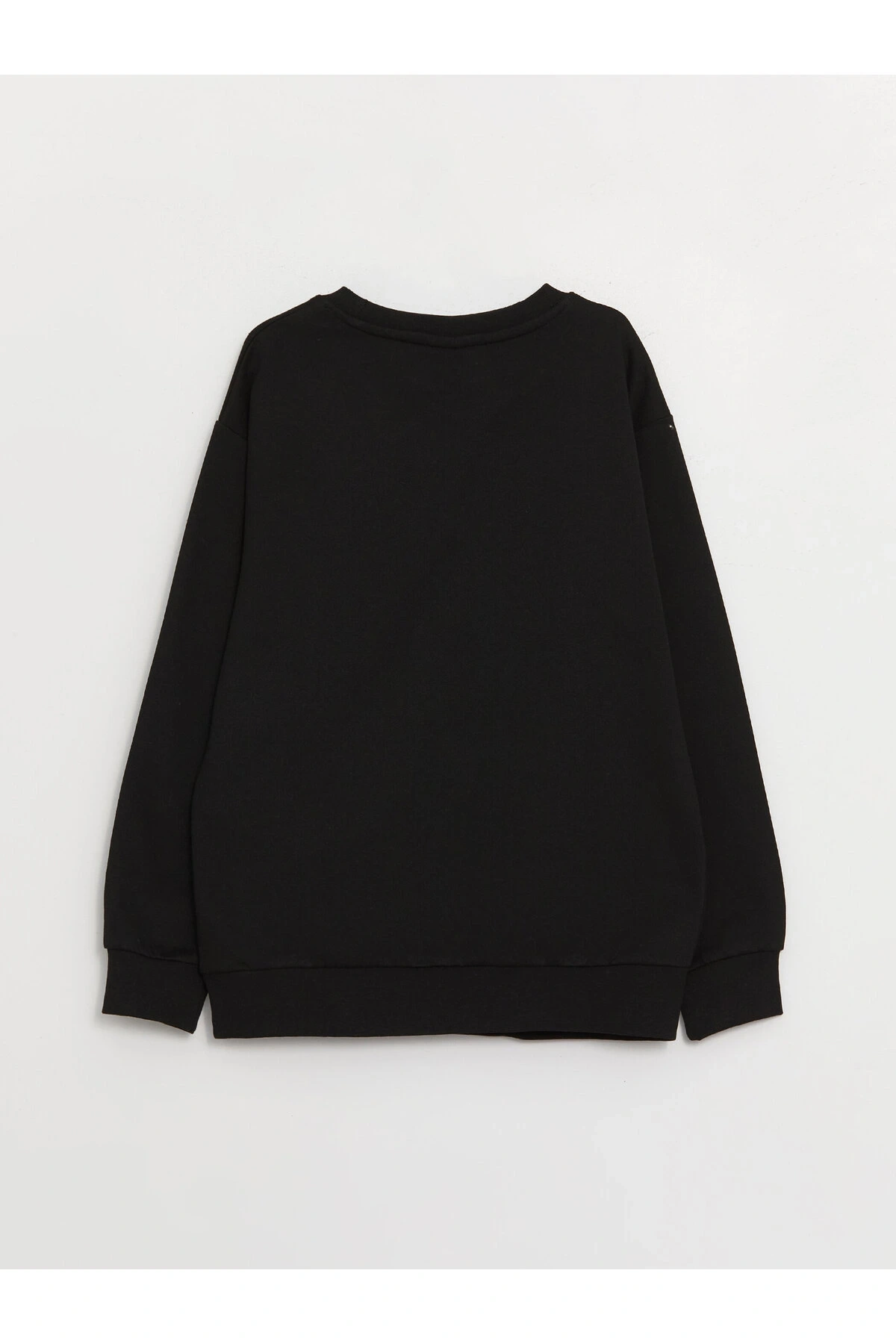 Bisiklet Yaka Baskılı Uzun Kollu Erkek Çocuk Sweatshirt