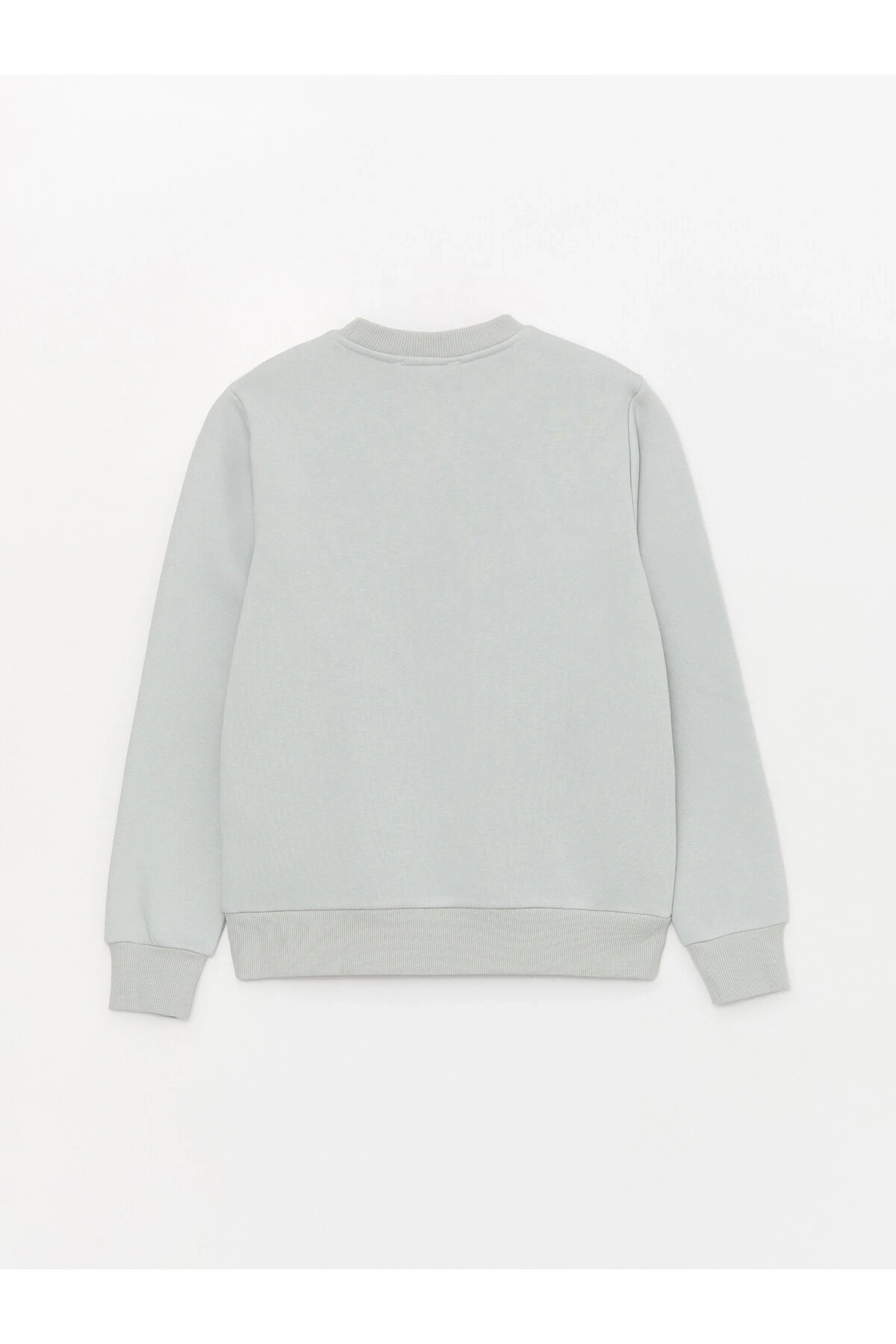 Bisiklet Yaka Baskılı Uzun Kollu Kadın Sweatshirt