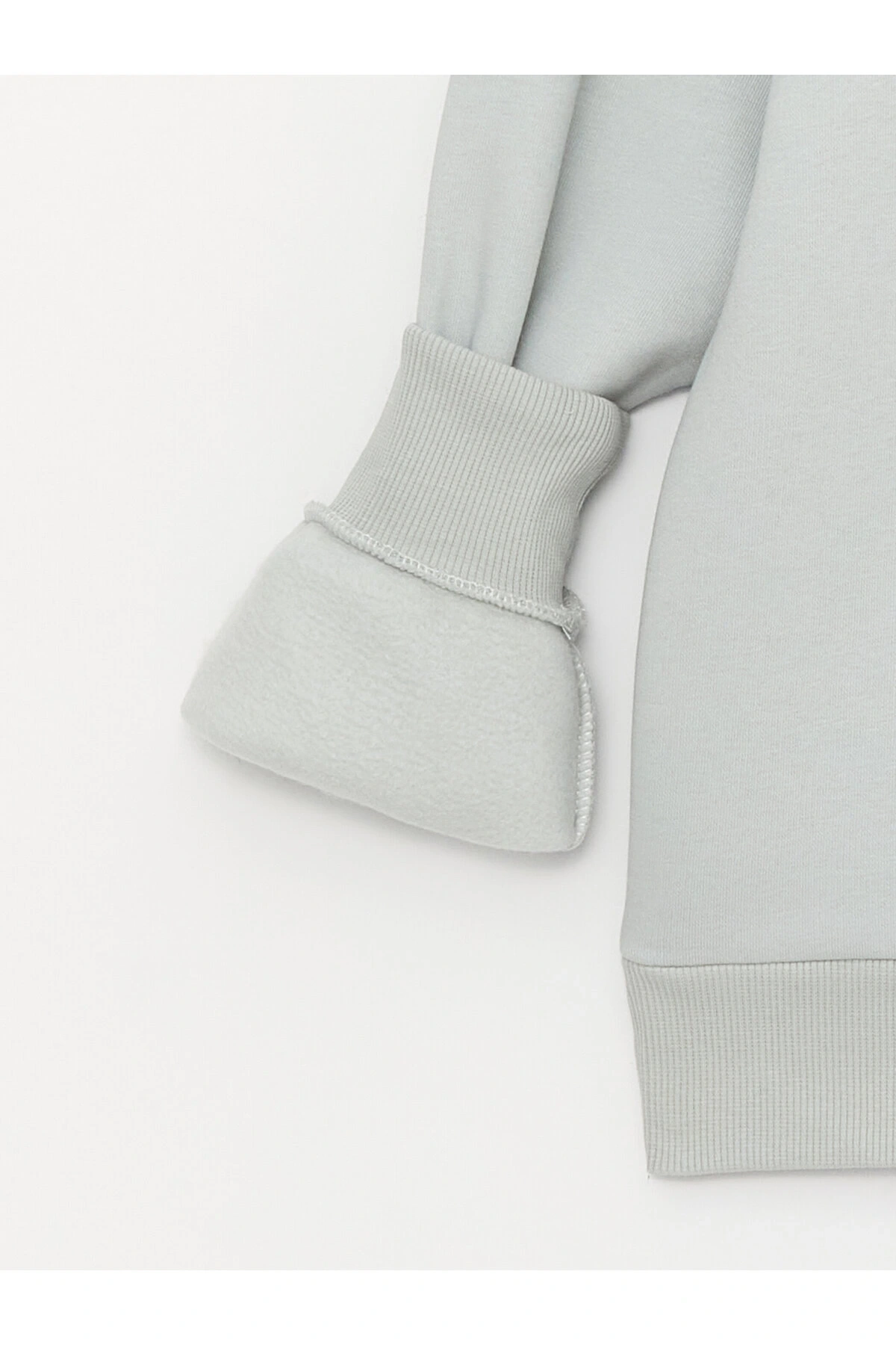 Bisiklet Yaka Baskılı Uzun Kollu Kadın Sweatshirt