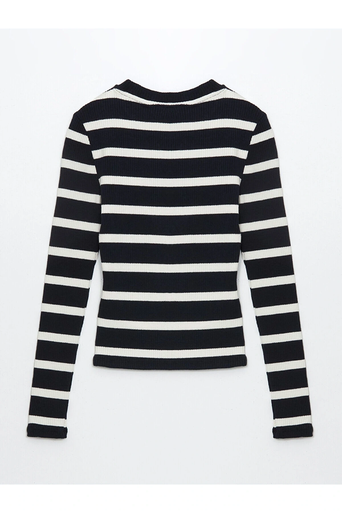 Bisiklet Yaka Çizgili Kadın Body