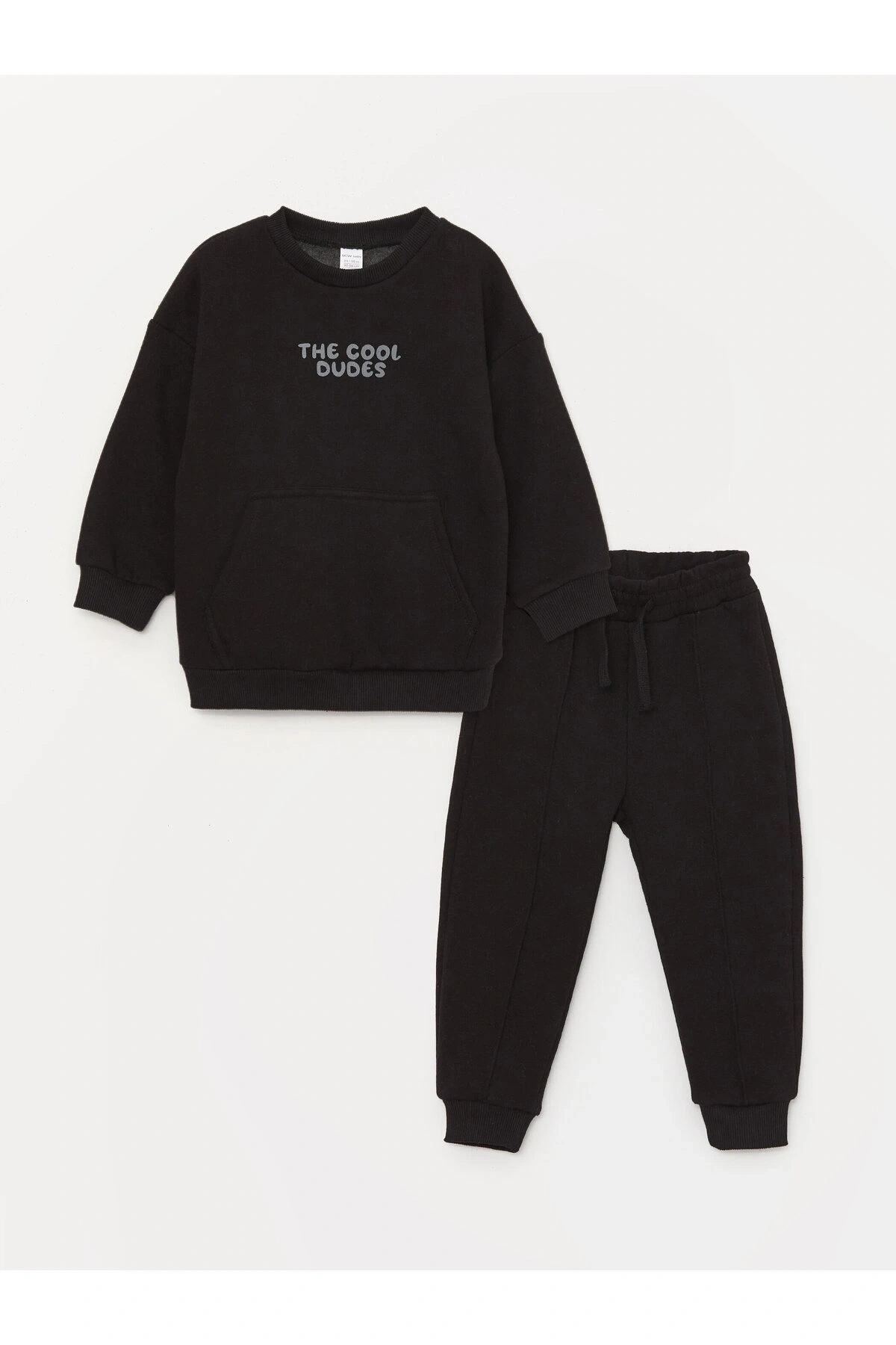 Bisiklet Yaka Erkek Bebek Sweatshirt ve Eşofman Alt 2li