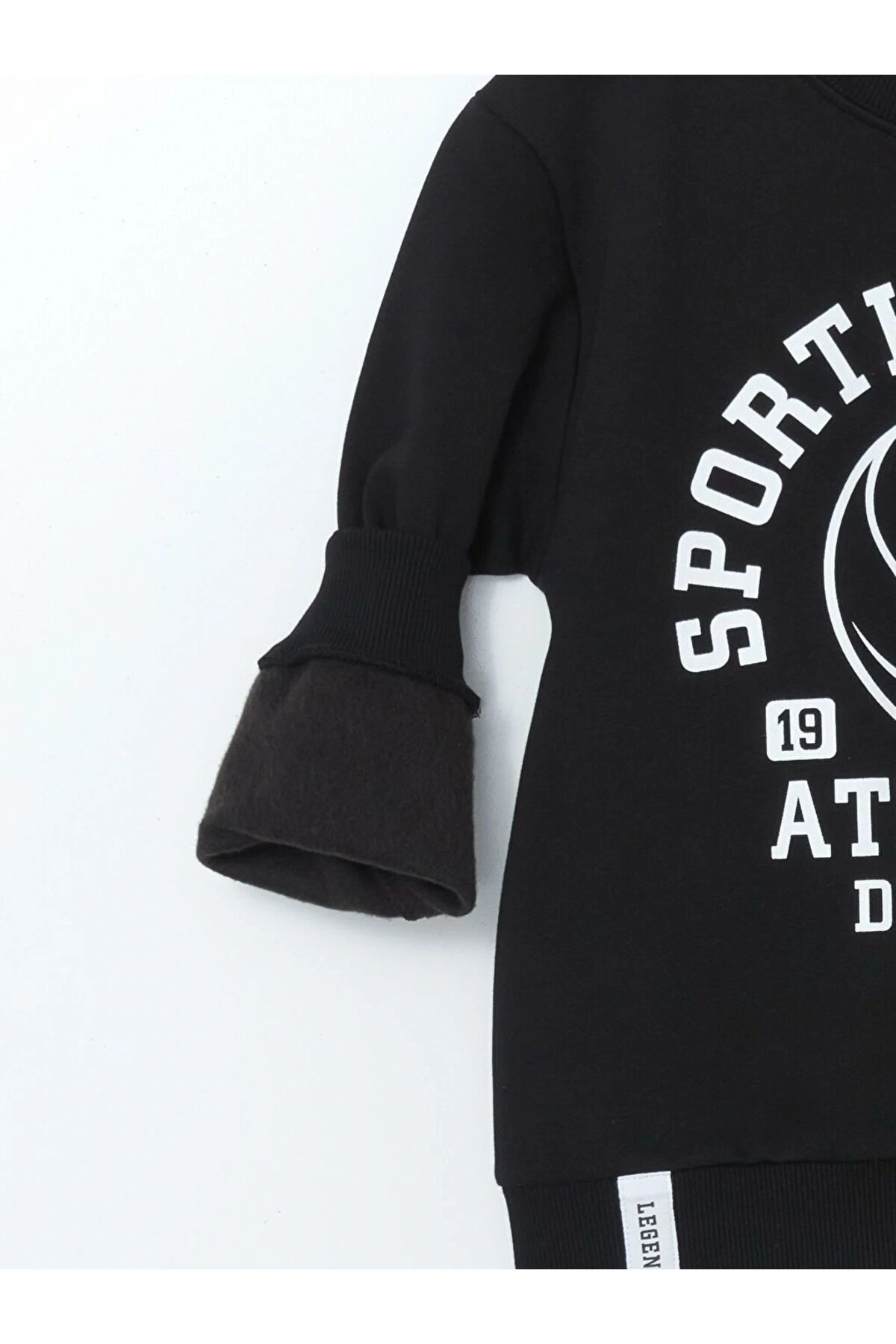 Bisiklet Yaka Erkek Çocuk Kalın Sweatshirt