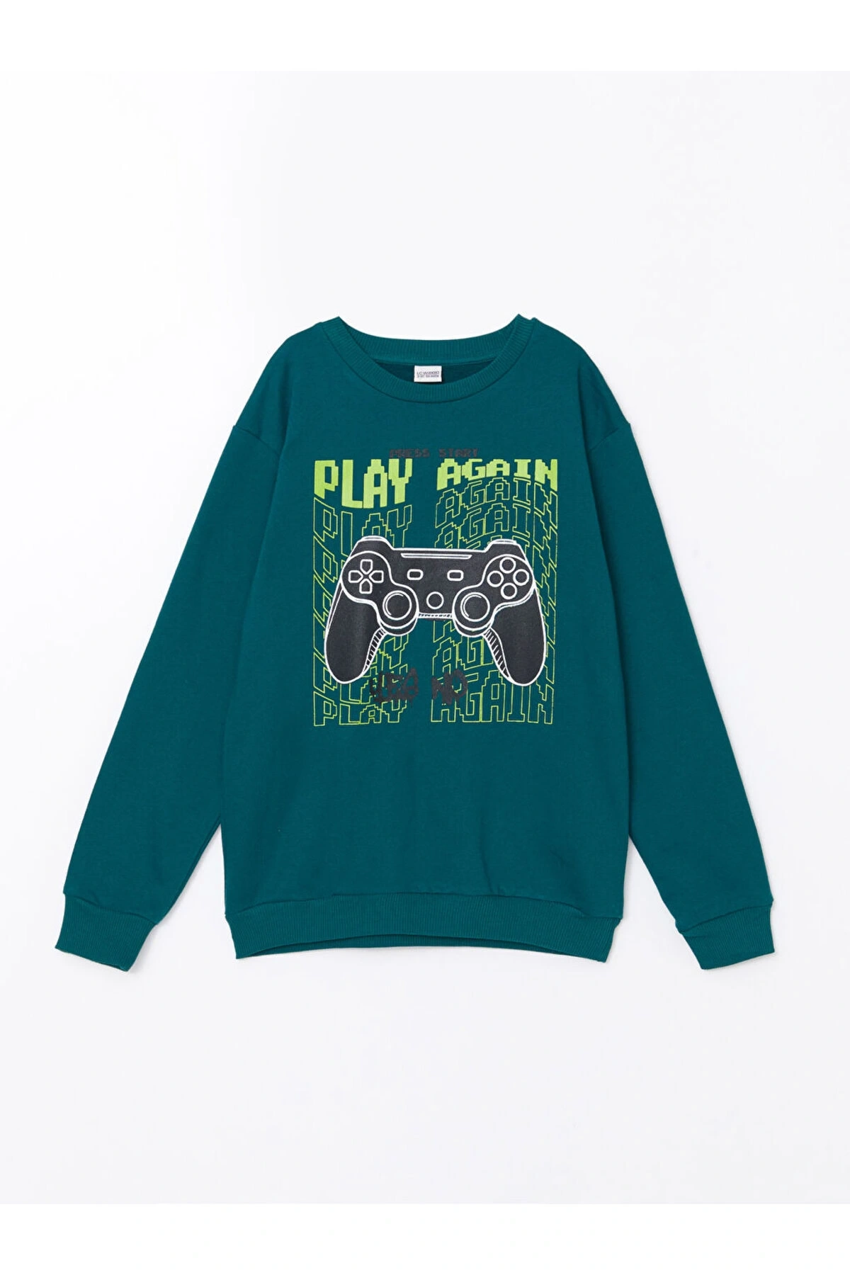 Bisiklet Yaka Erkek Çocuk Sweatshirt