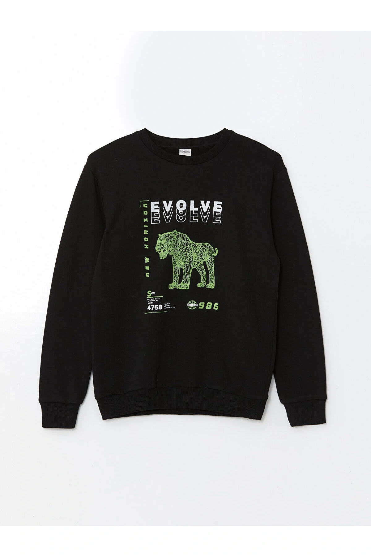 Bisiklet Yaka Erkek Çocuk Sweatshirt