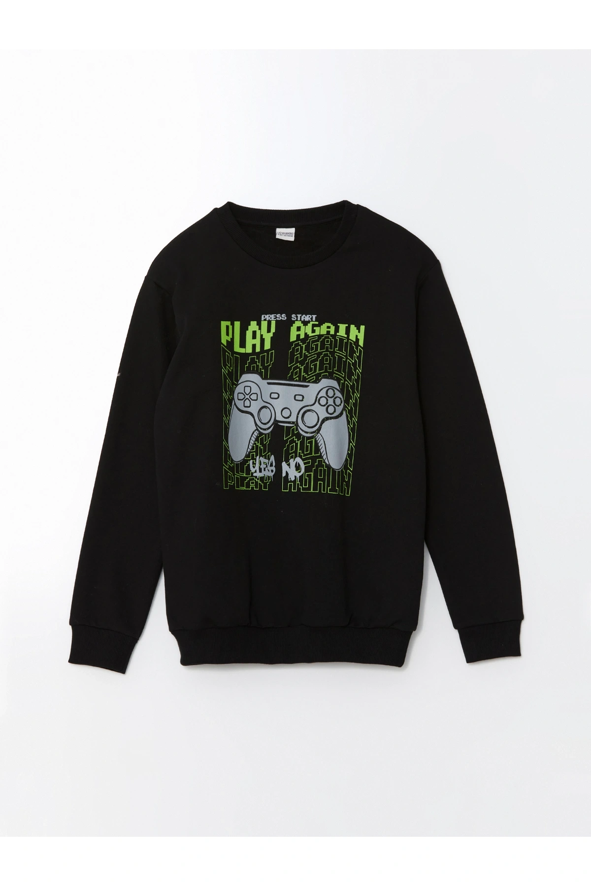 Bisiklet Yaka Erkek Çocuk Sweatshirt