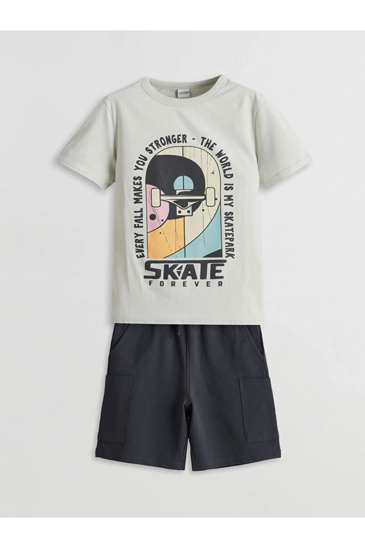 Bisiklet Yaka Erkek Çocuk Tişört ve Şort