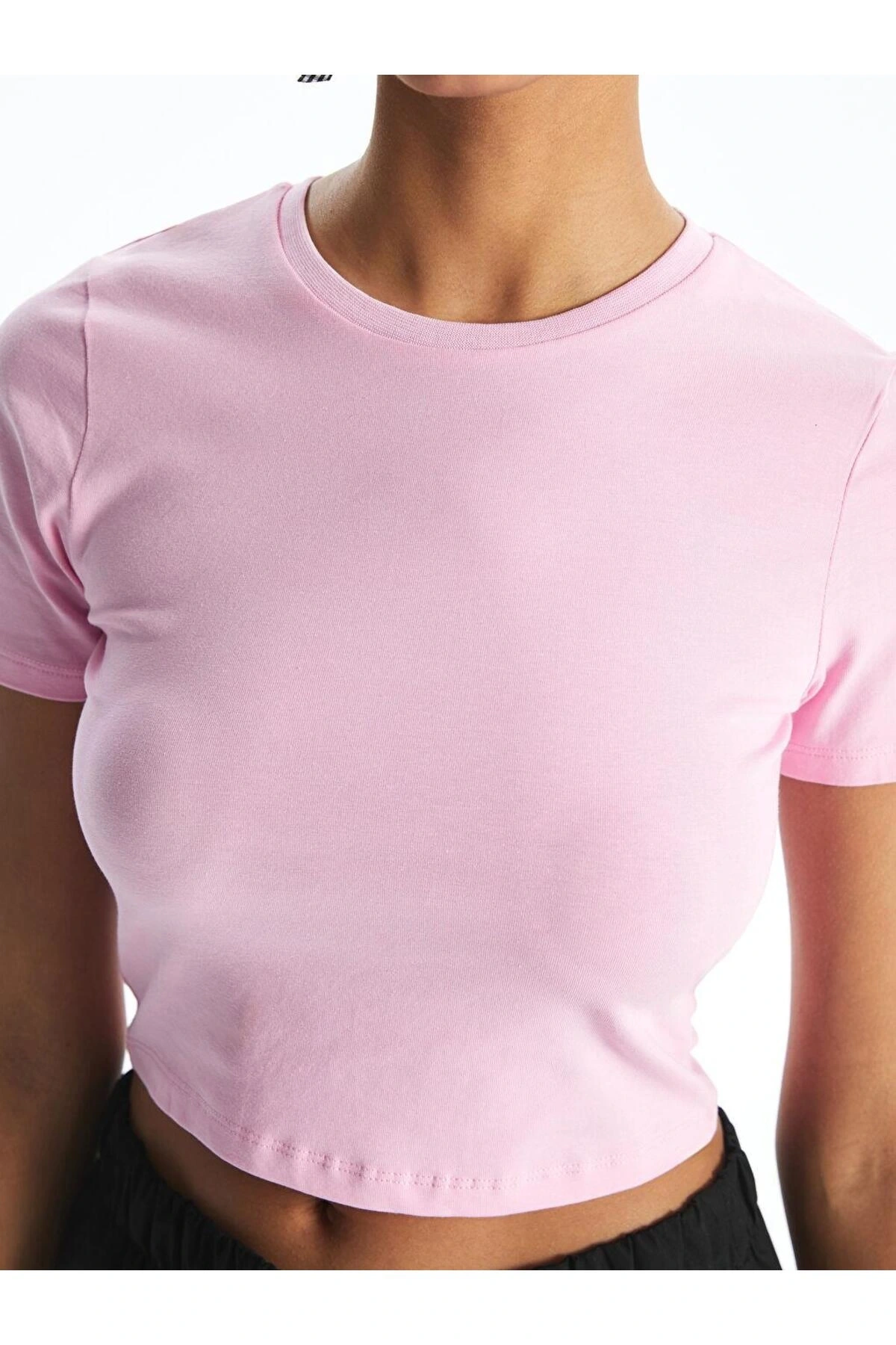 Bisiklet Yaka Kadın Crop (S5)