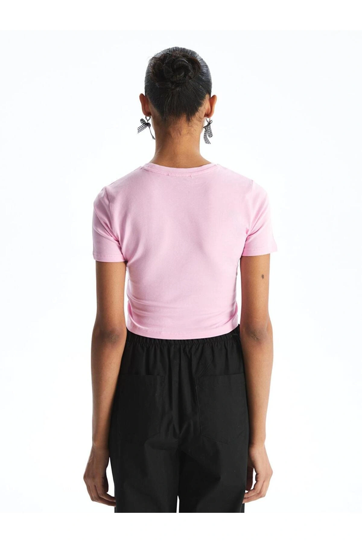 Bisiklet Yaka Kadın Crop (S5)