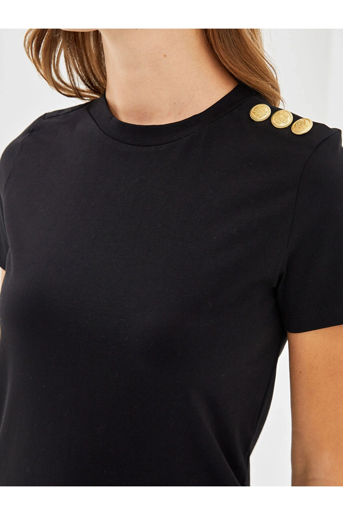 Bisiklet Yaka Kadın Tişört