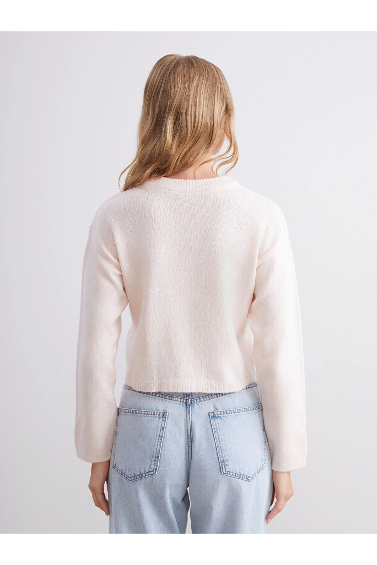 Bisiklet Yaka Kadın Triko Hırka