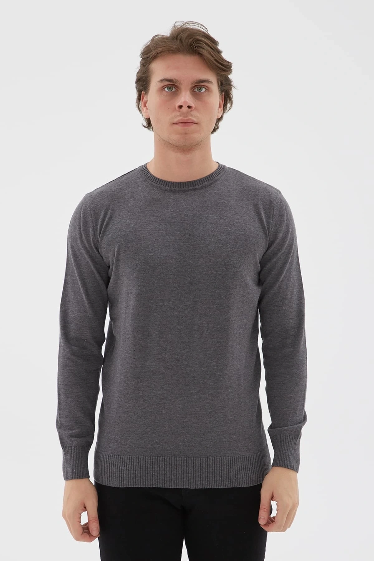 Bisiklet Yaka Kazak Antrasit / Anthracite