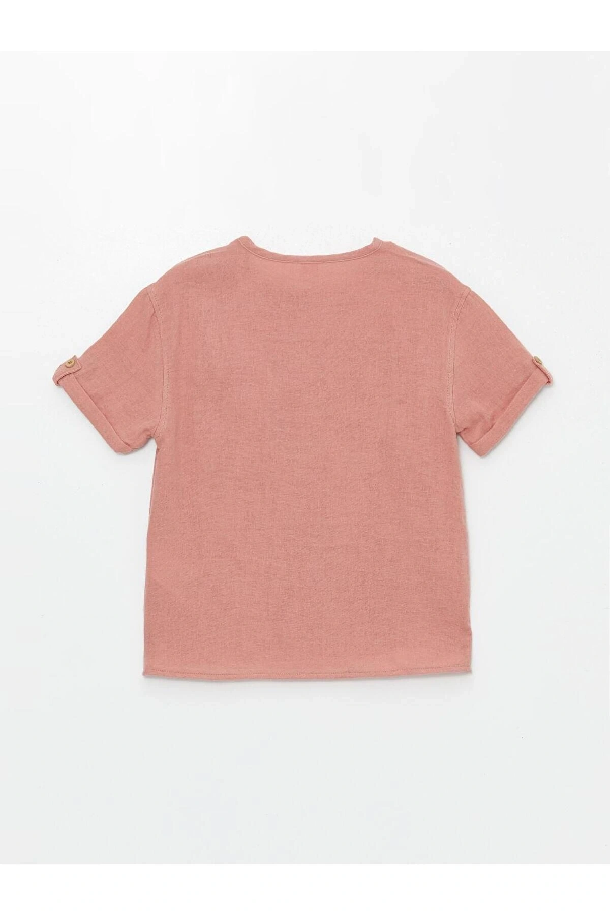 Bisiklet Yaka Kısa Kollu Basic Erkek Bebek Gömlek ve Şort 2li Takım (S4)