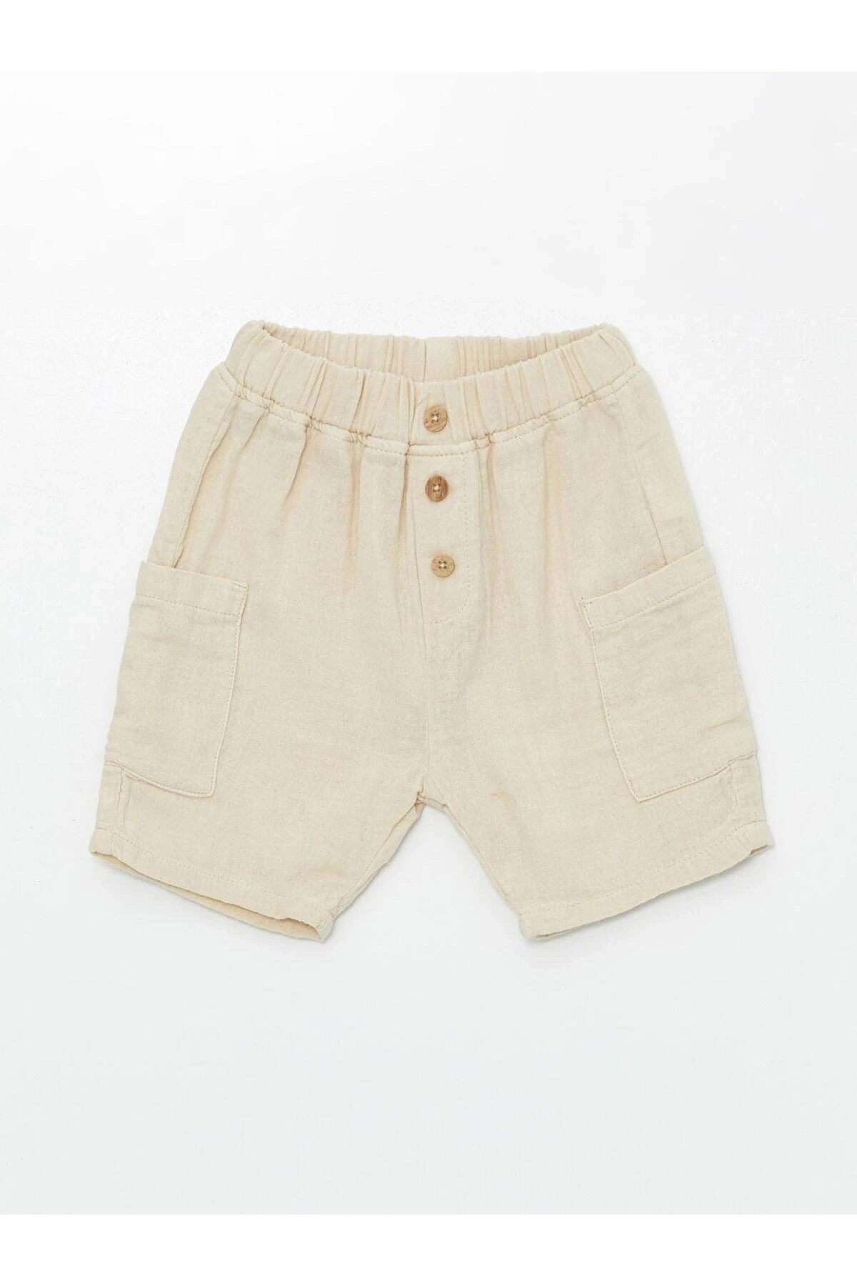 Bisiklet Yaka Kısa Kollu Basic Erkek Bebek Gömlek ve Şort 2li Takım (S4)