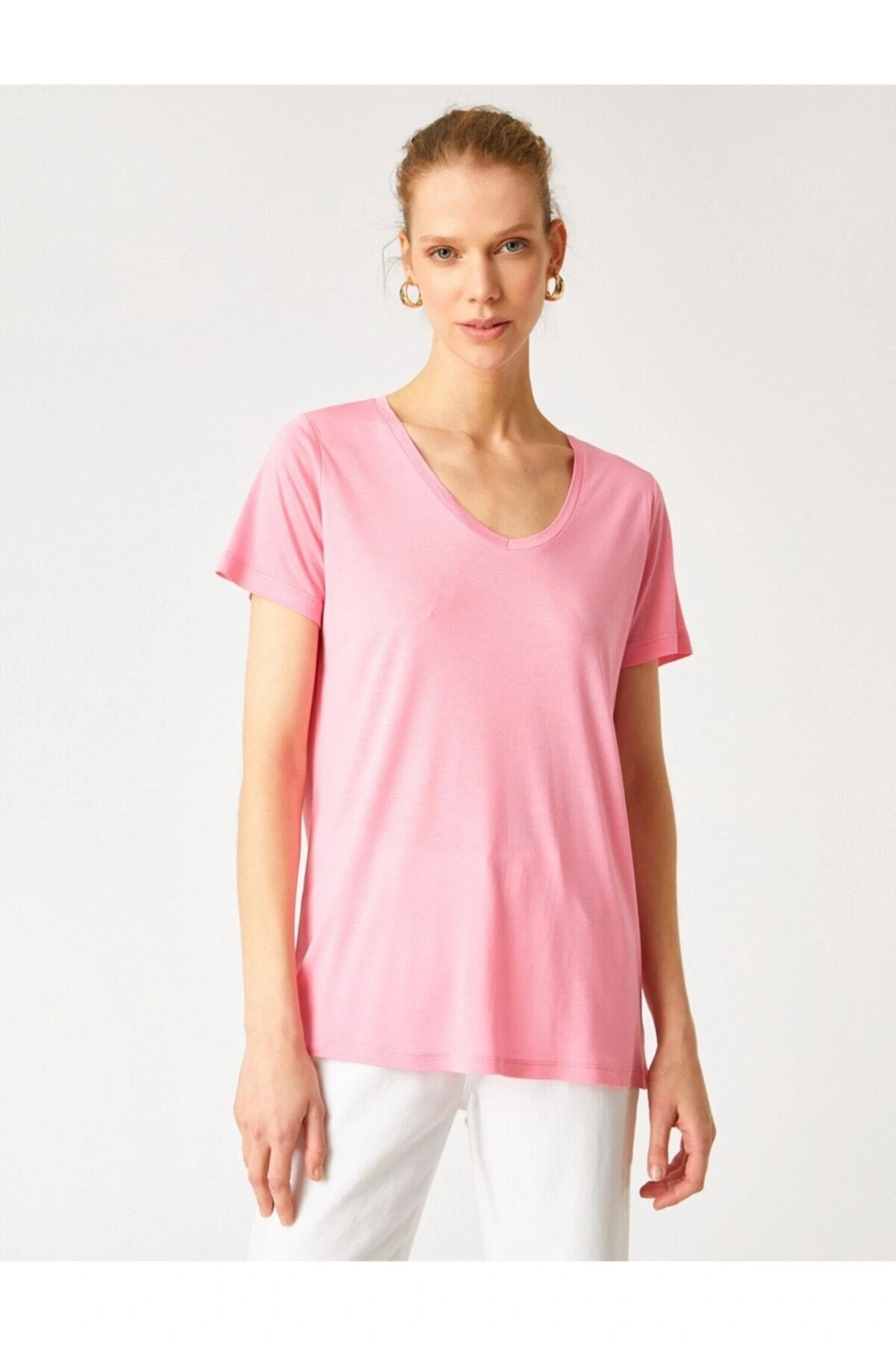 Bisiklet Yaka Kısa Kollu Basic Tişört