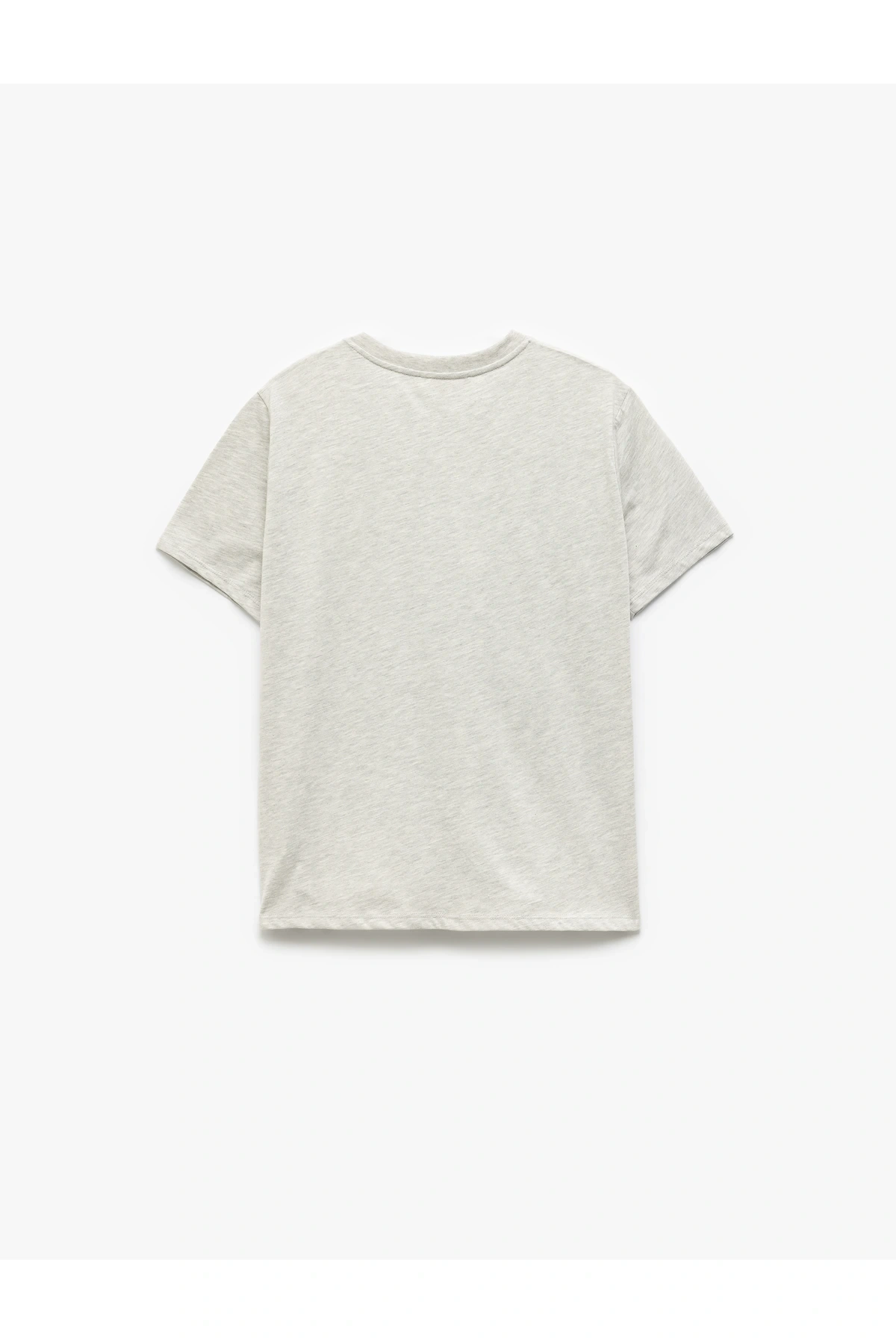 Bisiklet Yaka Kısa Kollu Baskılı Tişört