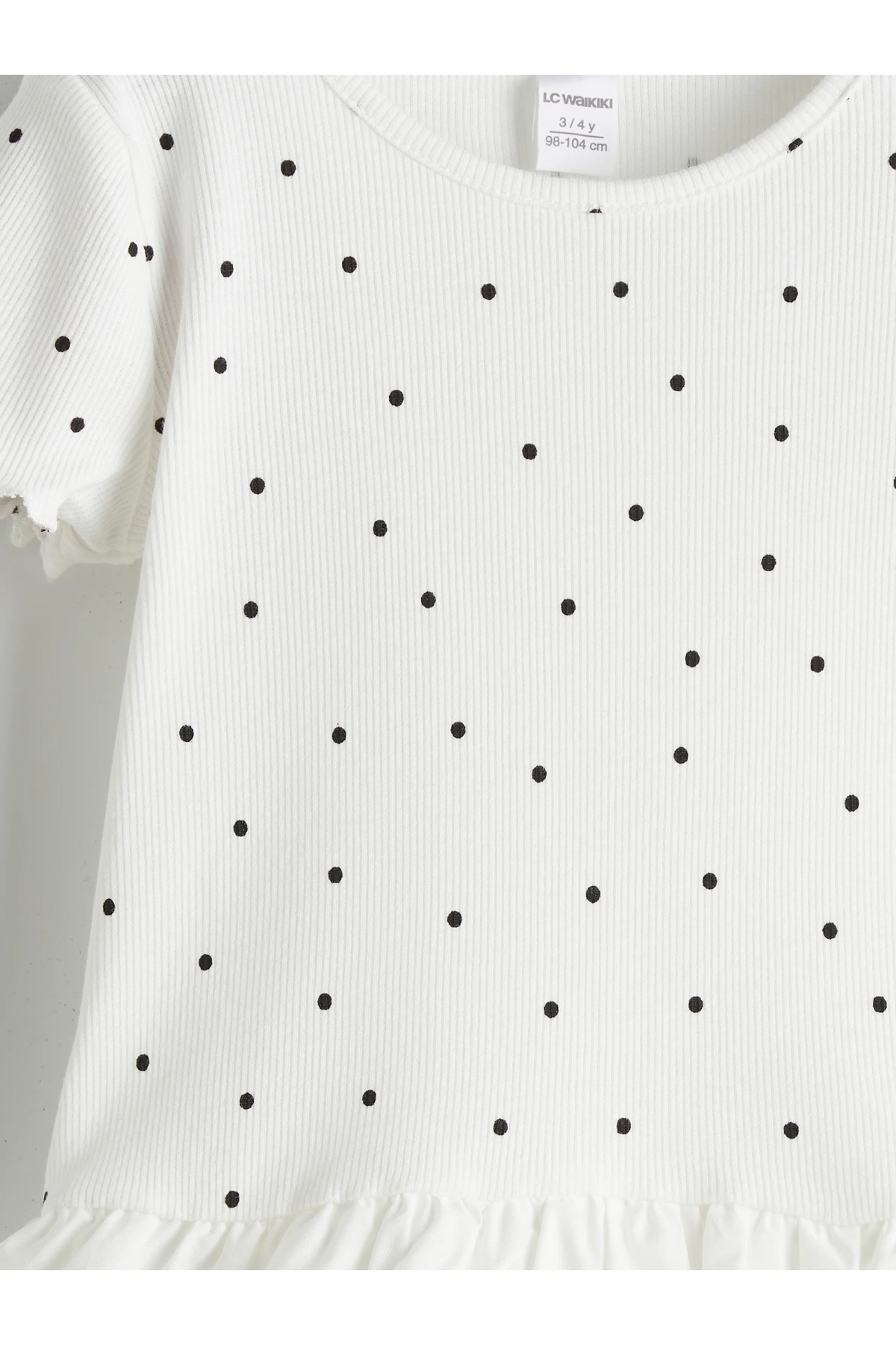 Bisiklet Yaka Kız Çocuk Kaşkorse Elbise