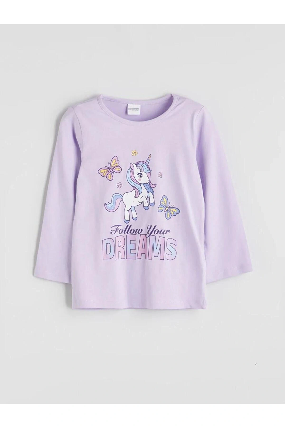 Bisiklet Yaka Kız Çocuk Pijama Takım 2li (W5)