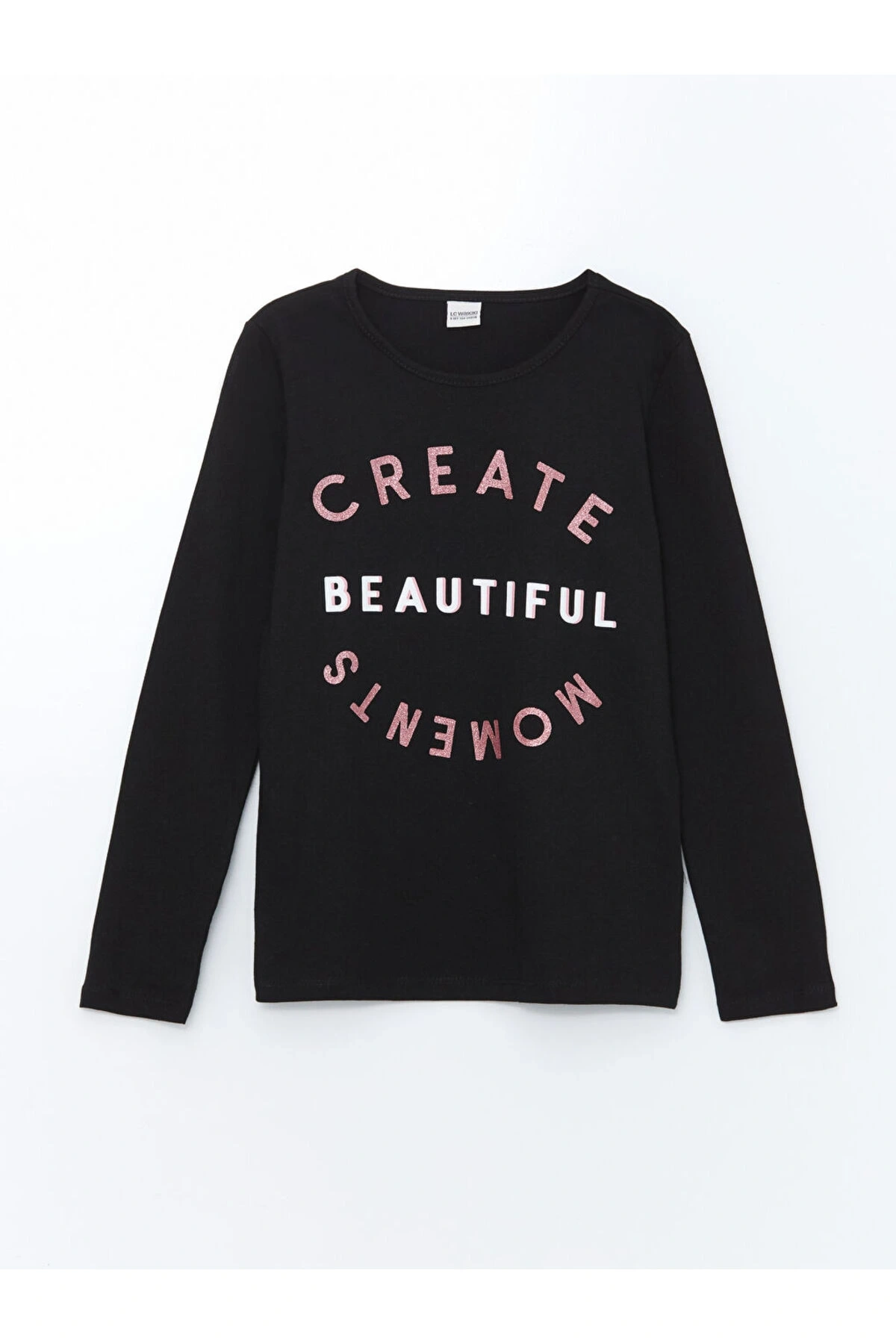 Bisiklet Yaka Kız Çocuk Tişört