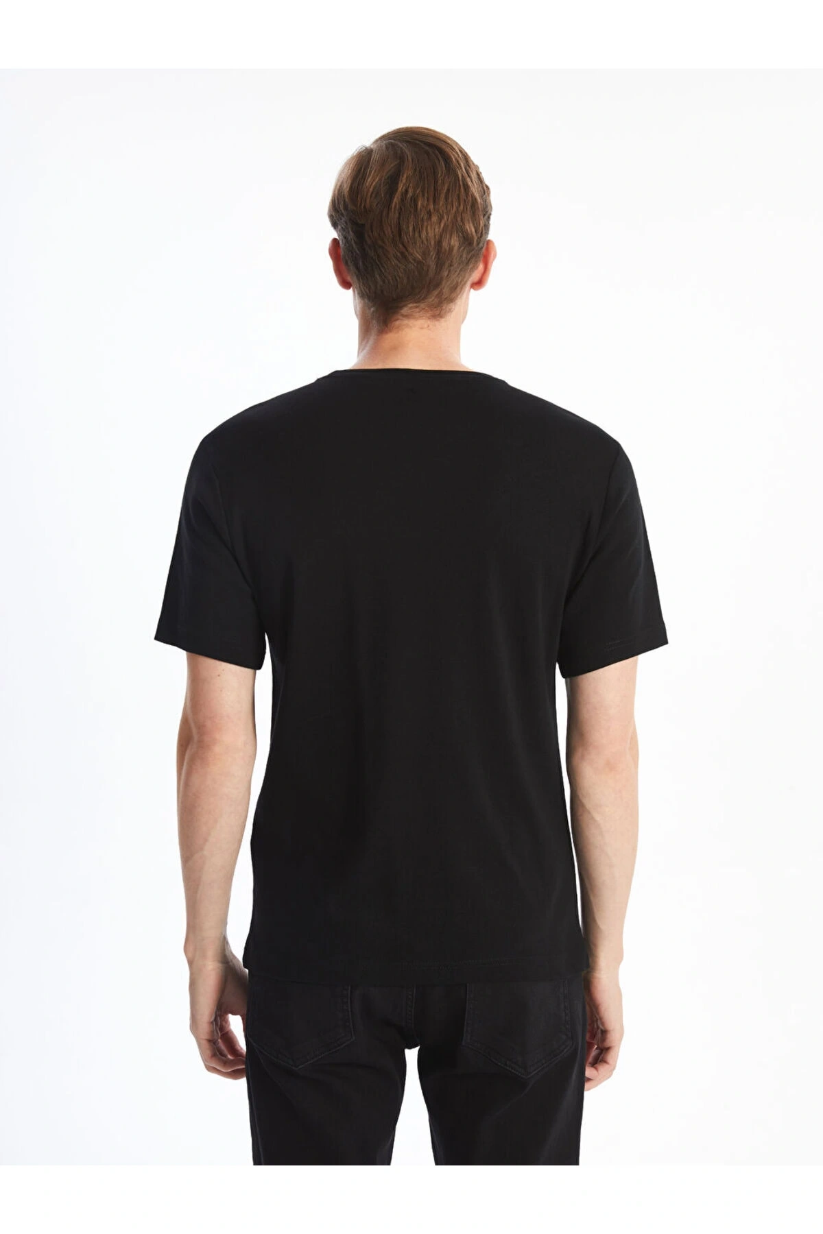 Bisiklet Yaka Penye Erkek Tişört (S5)