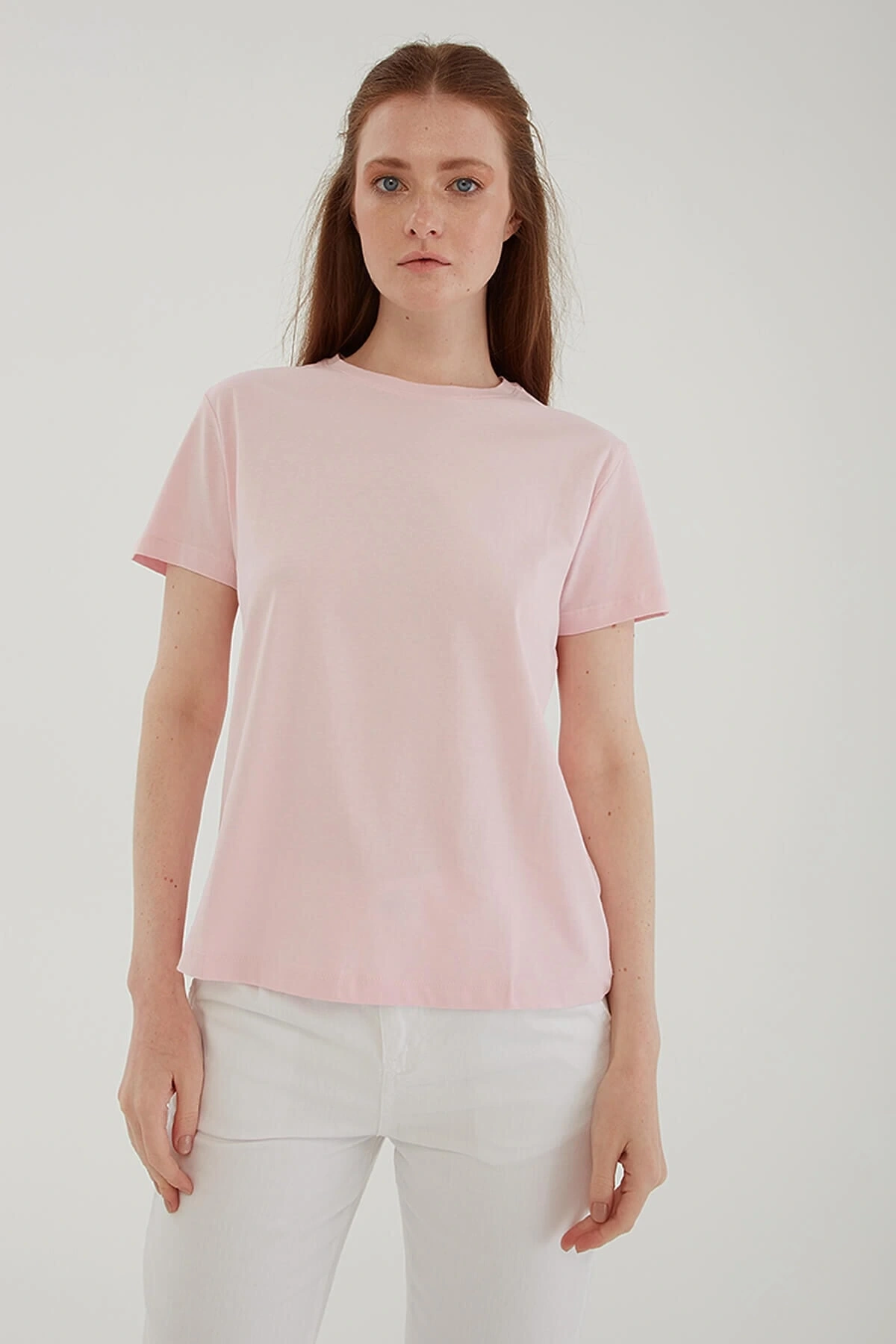 Bisiklet Yaka T-shirt Pembe