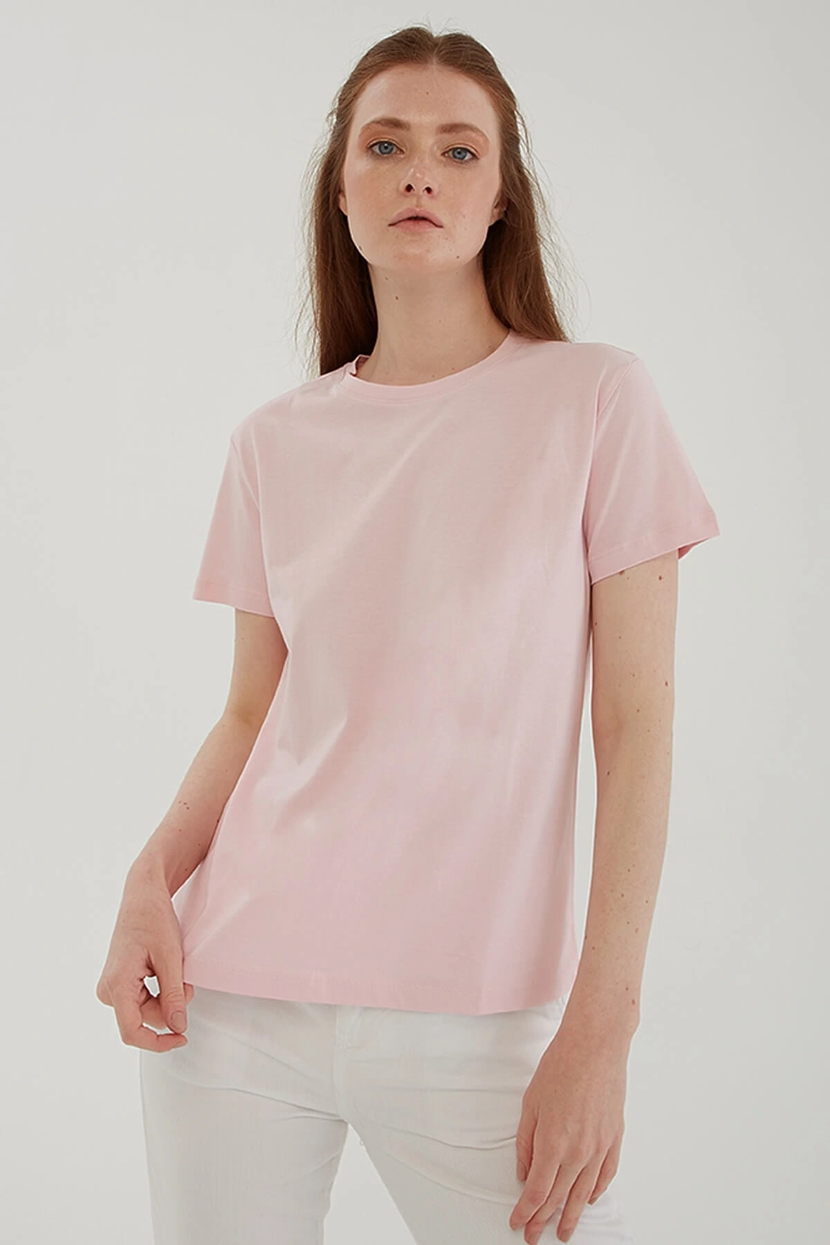 Bisiklet Yaka T-shirt Pembe