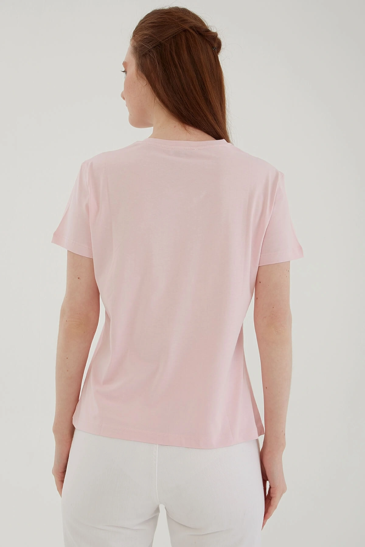 Bisiklet Yaka T-shirt Pembe