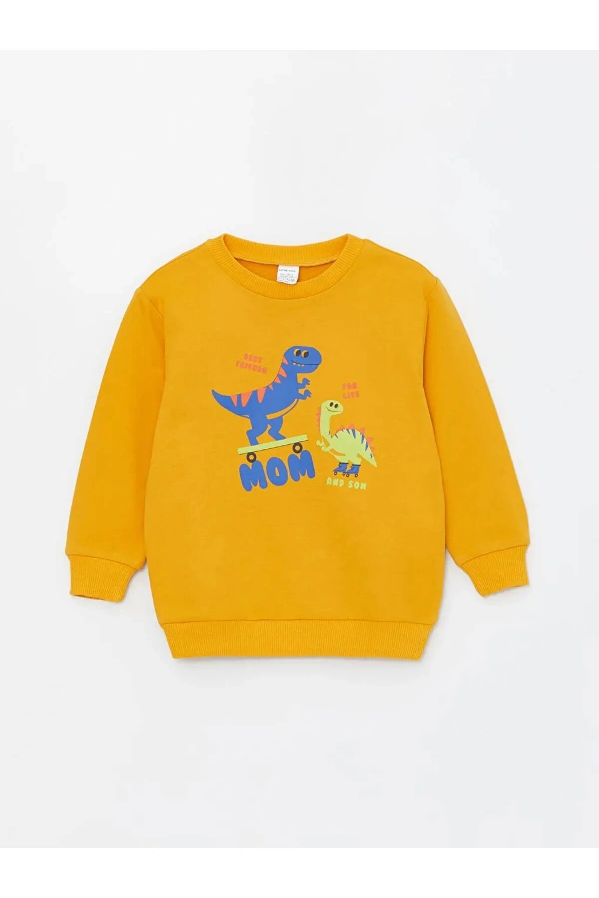 Bisiklet Yaka Uzun Kollu Baskılı Erkek Bebek Sweatshirt