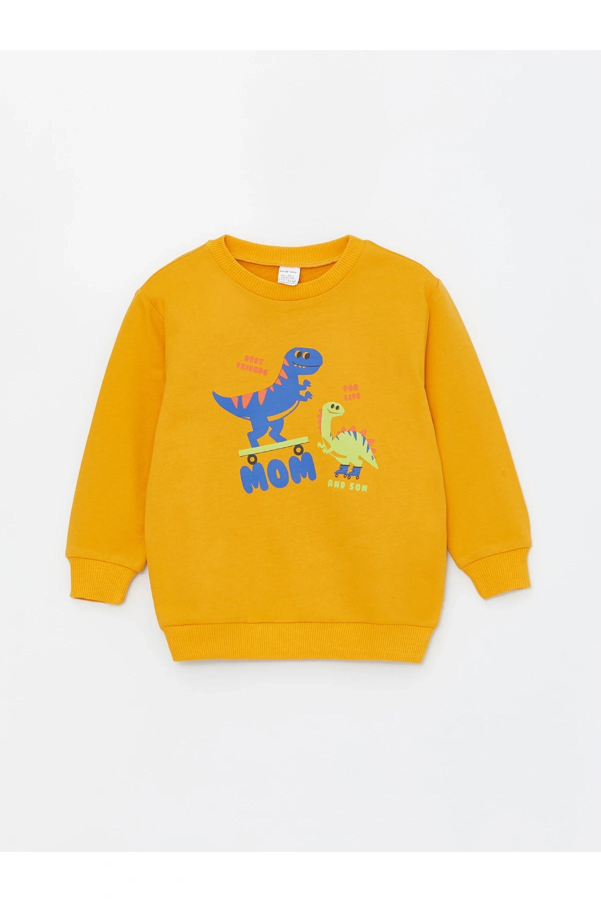 Bisiklet Yaka Uzun Kollu Baskılı Erkek Bebek Sweatshirt