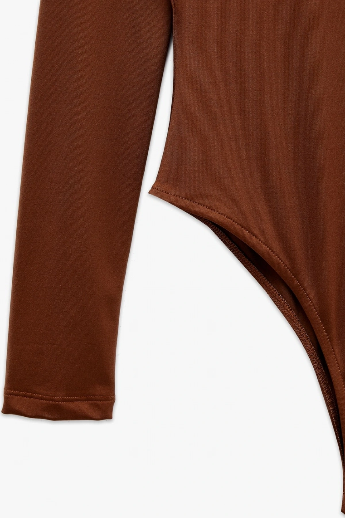 Bisiklet Yaka Uzun Kollu Bodysuit