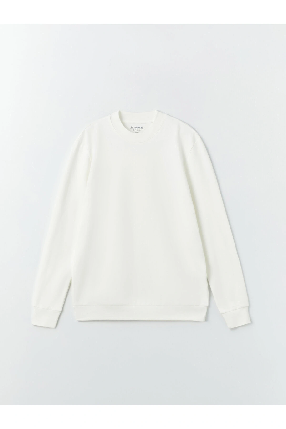 Bisiklet Yaka Uzun Kollu Erkek Sweatshirt