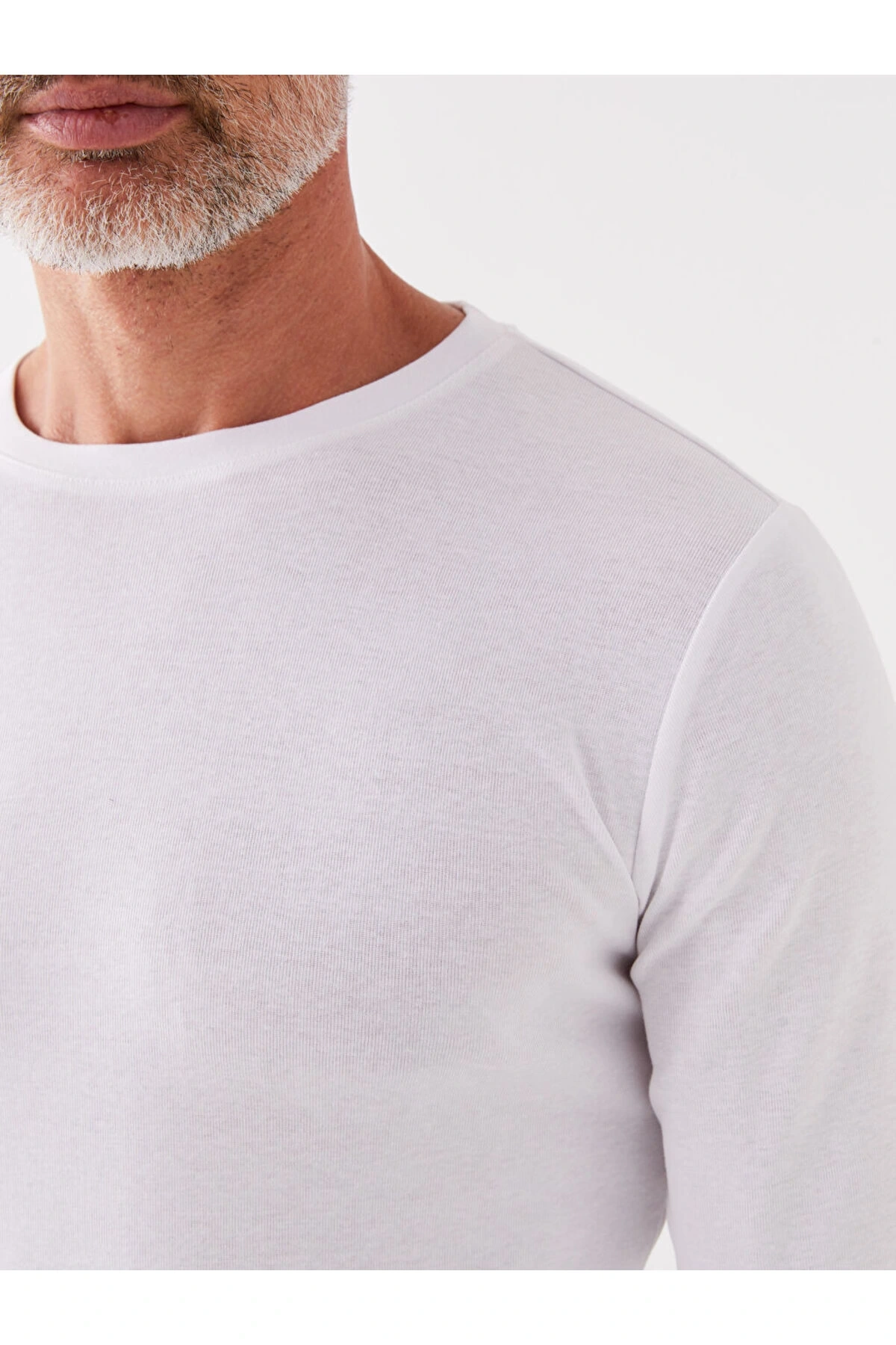 Bisiklet Yaka Uzun Kollu Erkek Sweatshirt - W31628Z8