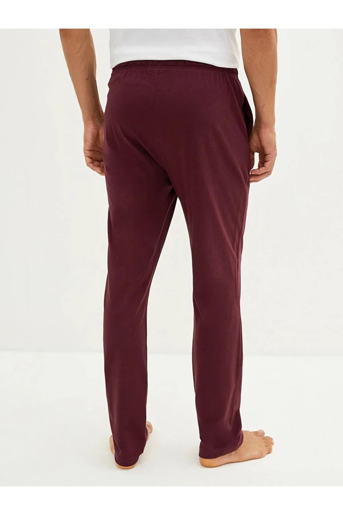 Bordo Standart Kalıp Erkek Pijama Alt