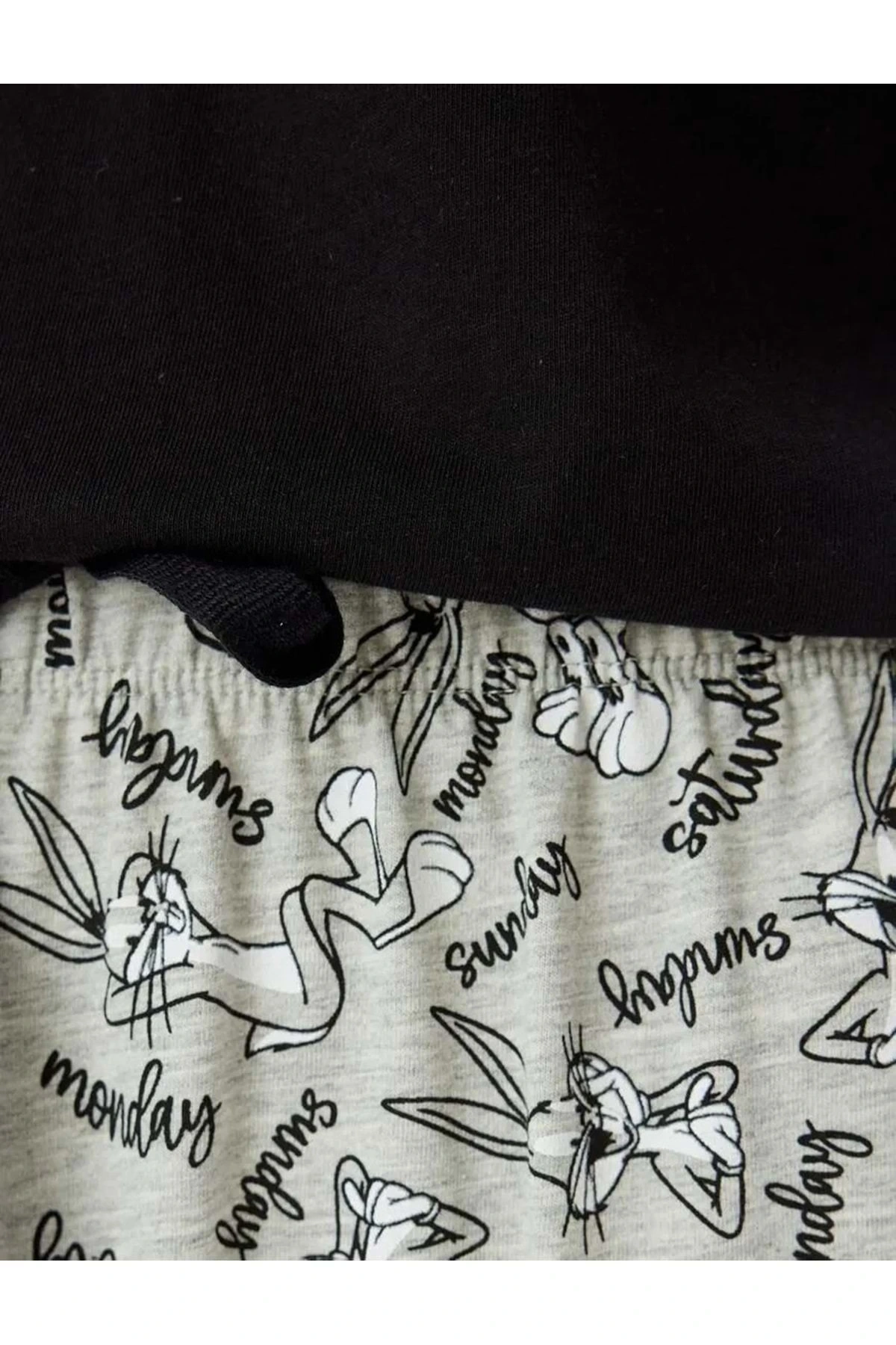 Bugs Bunny Pijama Takımı 5WAL10192IK Gri Melanj